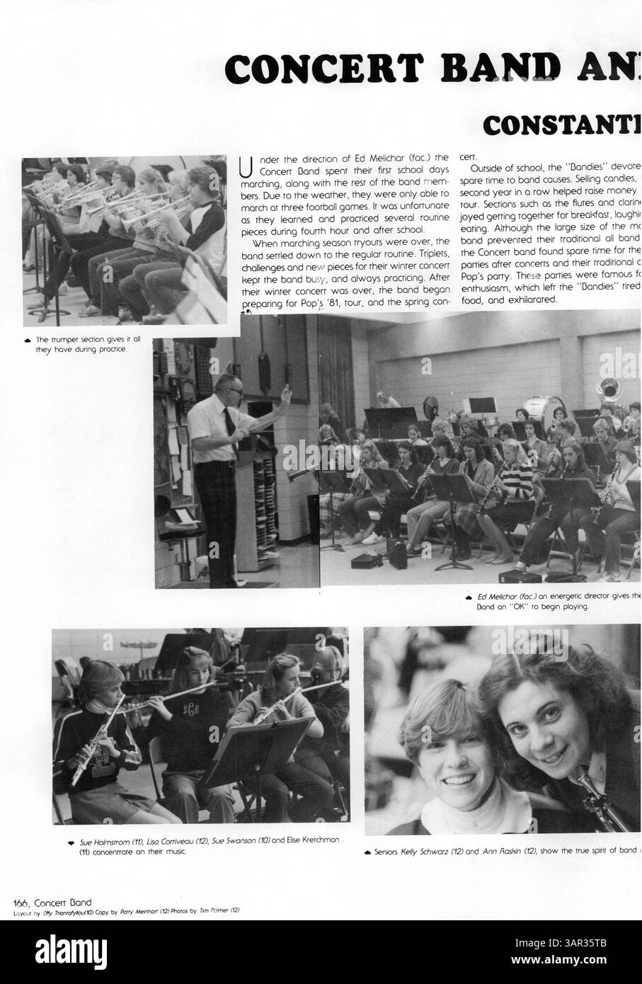 Das Jahrbuch „Windigo“ von der Edina West High School 1981 dokumentiert die akademischen, sportlichen und außerschulischen Aktivitäten des Schuljahres 1980-1981 und bewahrt die Erinnerungen der Schüler und Dozenten. Stockfoto