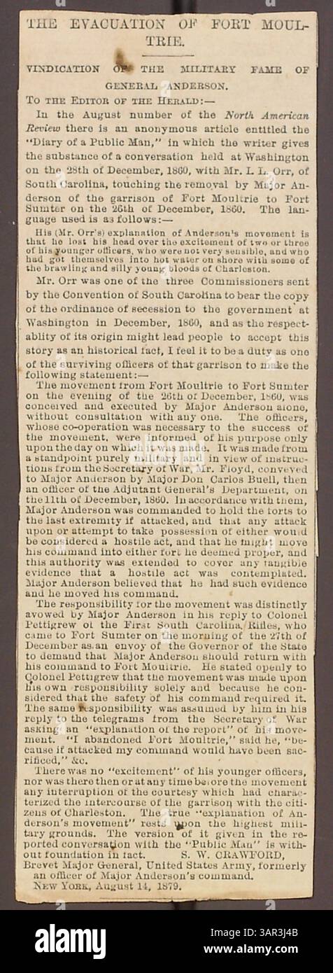 Thomas Butler Gunns Band 17 Tagebücher, die von Juni bis Oktober 1861 reichen, beschreiben seine Besuche in Militärlagern in New York City während des Bürgerkriegs sowie seine sozialen Interaktionen, einschließlich der Teilnahme an einem Hochzeitsempfang für Sally Edwards und Thomas Nast. Der Band beleuchtet auch seine Reise nach Paris, Ontario, seine Zeit in Pensionen sowie seine Erfahrungen mit den Familien Heylyn und Rogers in Rochester. Stockfoto