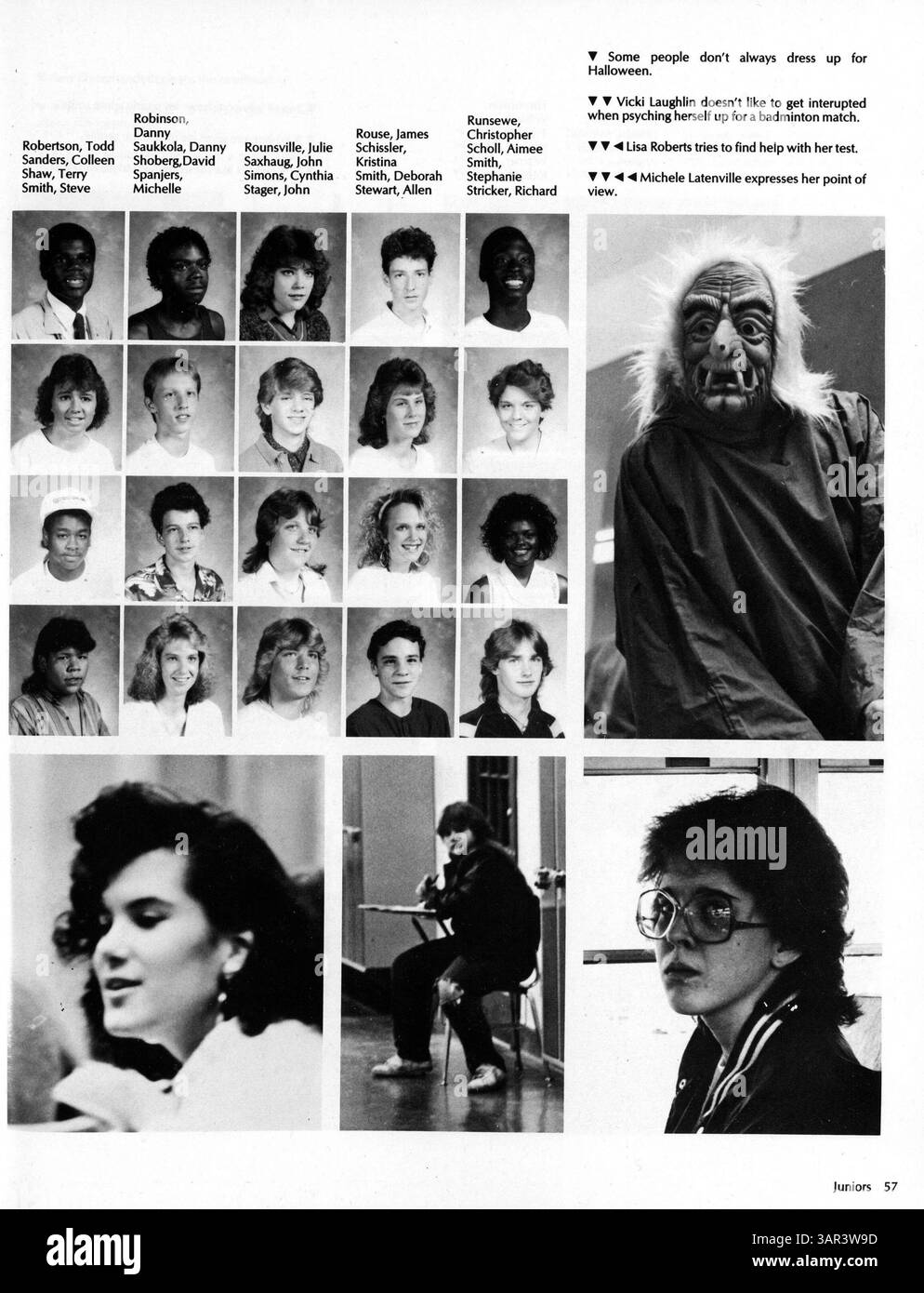 Diese Ausgabe des Visions Yearbook von 1987 beleuchtet die Leistungen der Schüler, die Rollen der Lehrkräfte, sportliche Veranstaltungen und außerschulische Aktivitäten an der Patrick Henry High School während des Schuljahres 1986-1987. Stockfoto