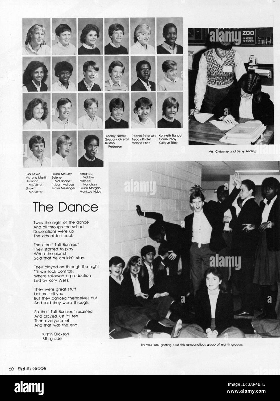Das Breck Yearbook 1983-1984, Breck Mustang, beleuchtet das akademische, sportliche und außerschulische Leben der Breck School mit Schülern, Lehrern und Veranstaltungen, die das Schuljahr 1983-1984 geprägt haben. Stockfoto