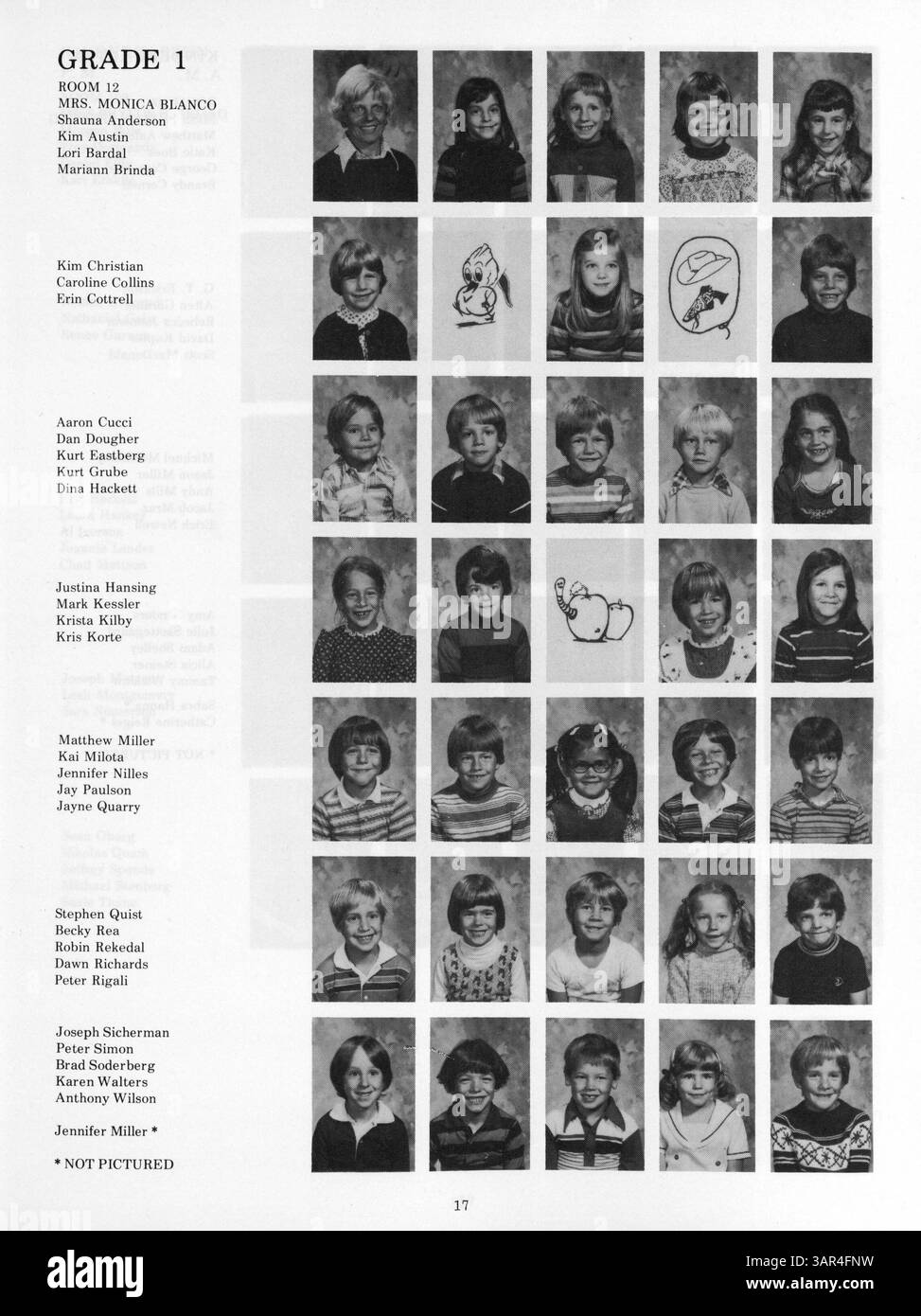 Das Fulton Elementary Yearbook 1977-1978 dokumentiert wichtige Momente des Schuljahres mit Bildern und Beschreibungen von Schülern, Mitarbeitern und wichtigen Schulaktivitäten und liefert so wertvolle historische Aufzeichnungen. Stockfoto