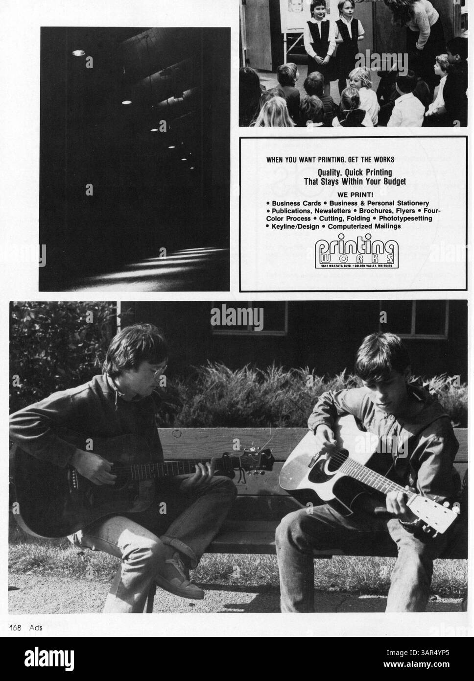 Dieses Breck Mustang Jahrbuch 1983-1984 reflektiert die akademischen, sportlichen und außerschulischen Aktivitäten an der Breck School und dokumentiert die wichtigsten Ereignisse, die Leistungen der Schüler und die Teilnahme der Fakultät. Stockfoto