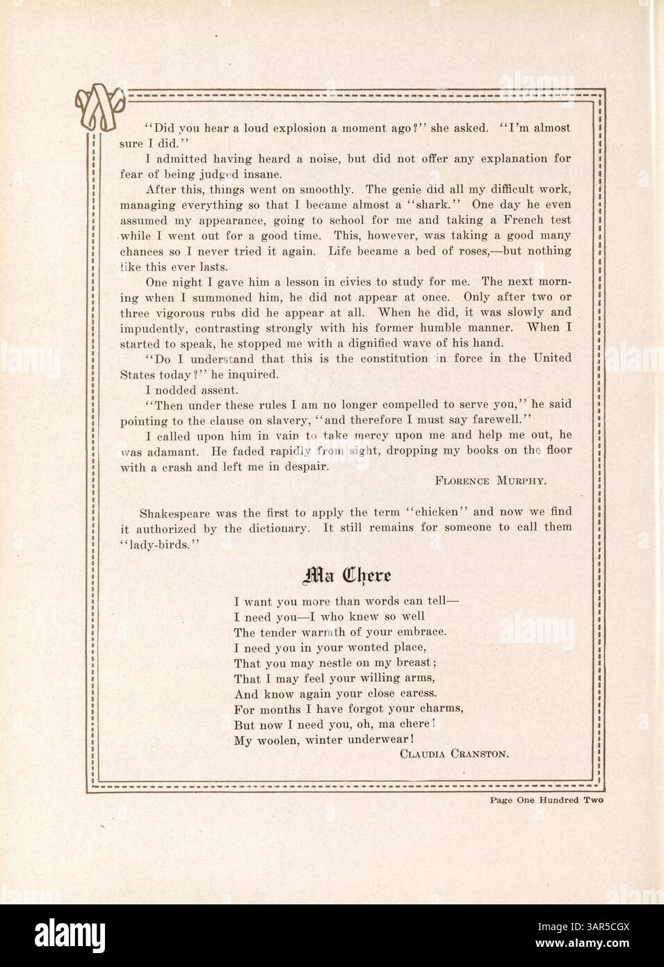 Das Hesperian Yearbook 1914 der West High erfasst akademische, sportliche und gesellschaftliche Ereignisse mit Schülern, Lehrern, und Schultraditionen aus dem Schuljahr 1913-1914. Stockfoto