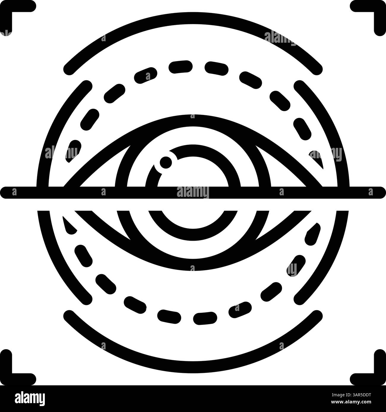 Symbol für Iriserkennung, Iris Stock Vektor