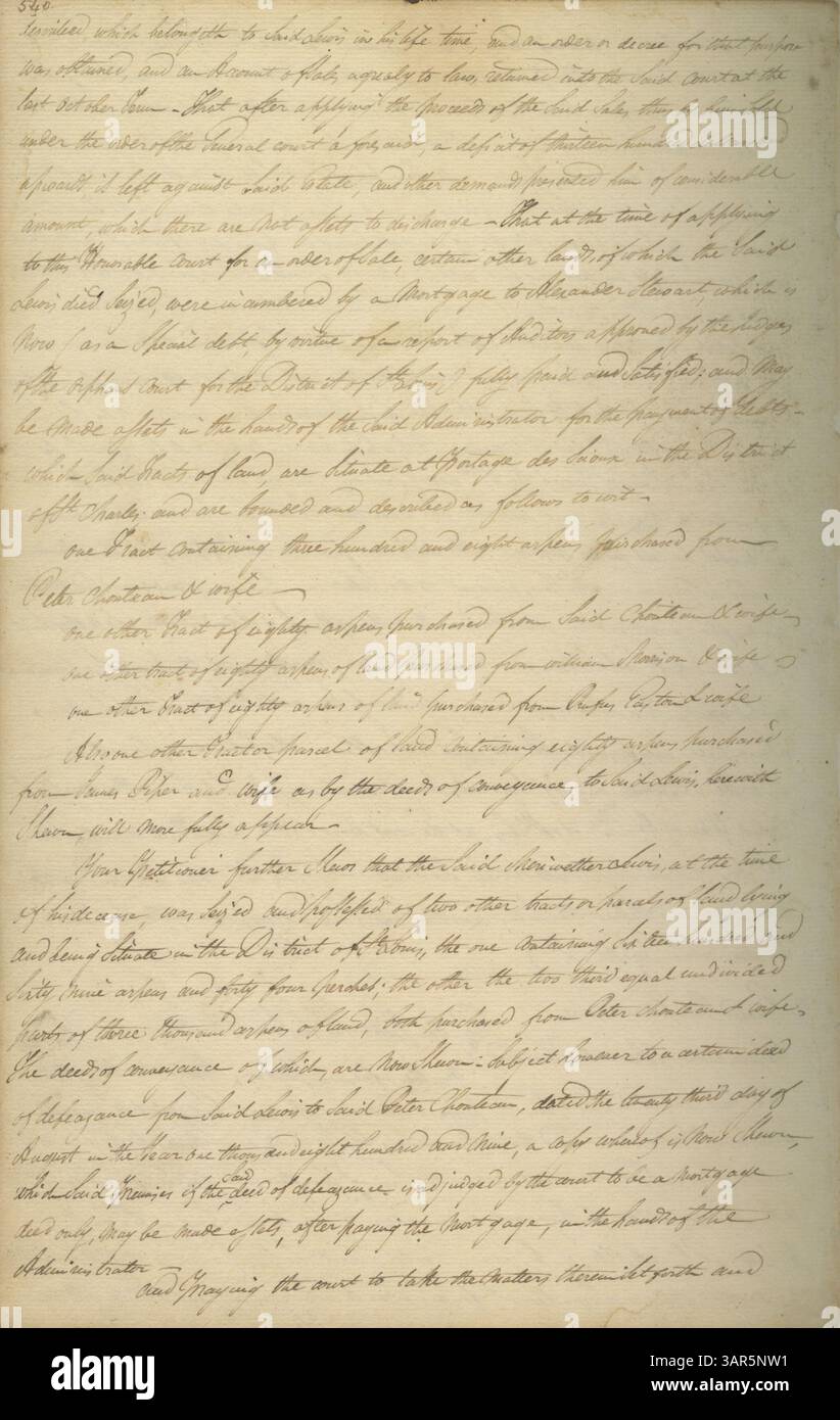 Band 2 des Missouri Supreme Court Minute Books (1808–1812) umfasst 280 Seiten früherer Gerichtsakten. Diese Dokumente geben wichtige Einblicke in die Rechtsgeschichte von Missouri und beschreiben die frühen Gerichtsentscheidungen und Gerichtsverfahren des Staates. Stockfoto