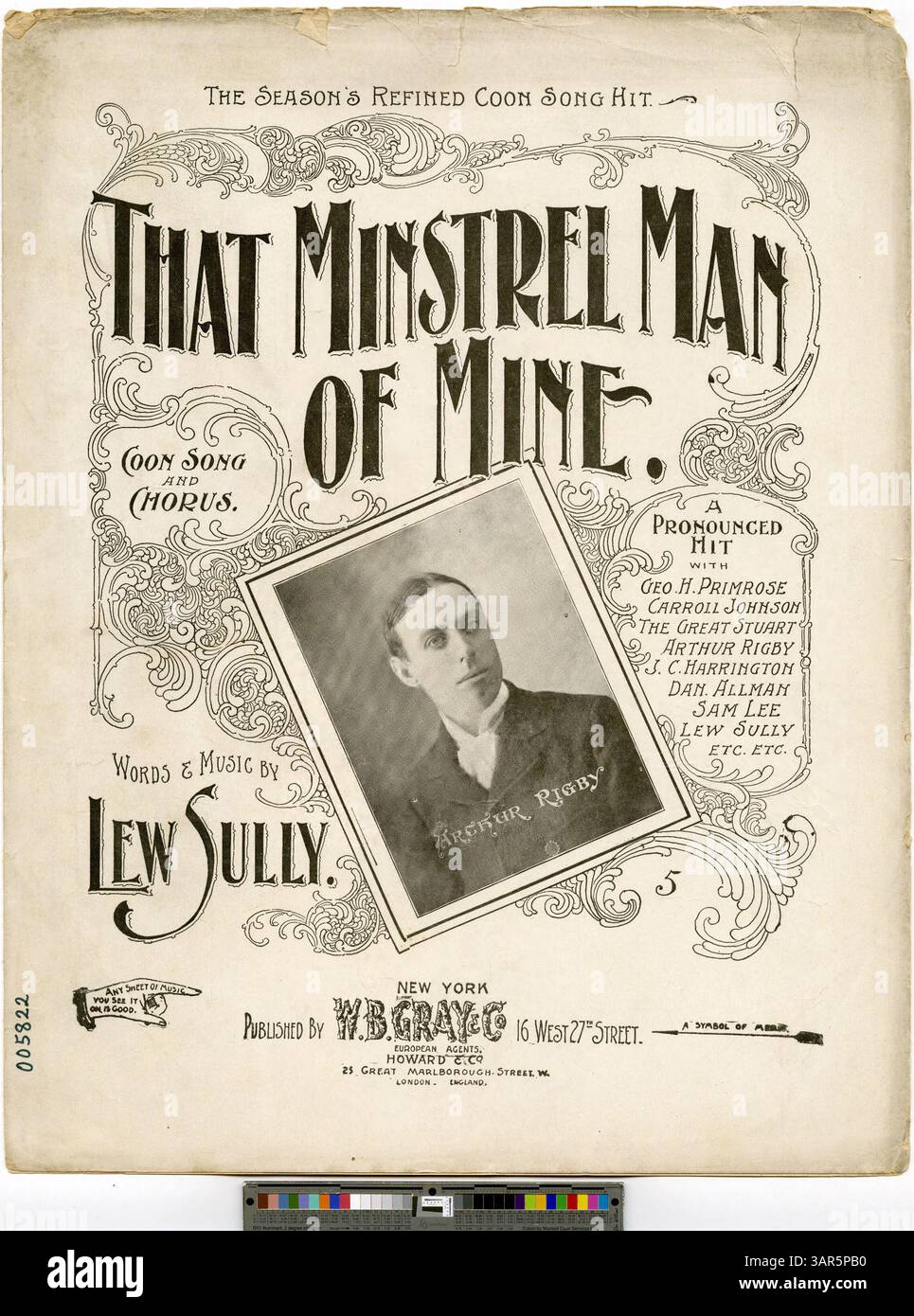 Das Lied That Minstrel man of Mine ist Teil der Sammlung der University of Oregon Libraries, die amerikanische Musiktraditionen des frühen 20. Jahrhunderts widerspiegelt. Stockfoto