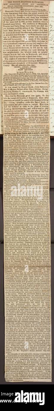 Die Tagebücher von Thomas Butler Gunn von Juni bis Oktober 1861 dokumentieren seine Erfahrungen in New York während der frühen Bürgerkriegszeit, seine Besuche in Militärlagern, Aufenthalte in Pensionen und seine Anwesenheit bei der Hochzeit von Thomas Nast und Sally Edwards. Er reiste auch nach Paris, Ontario, wo er die Familien Heylyn und Rogers besuchte. Stockfoto