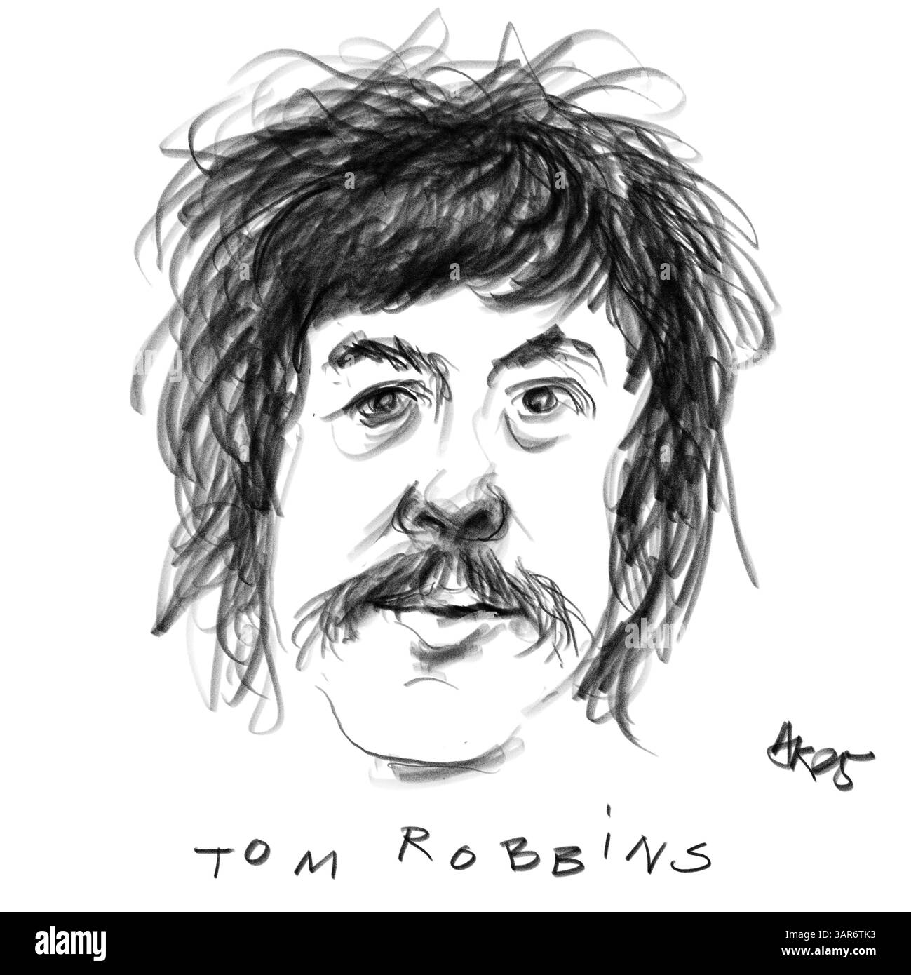 Porträt des Autors Tom Robbins Stockfoto