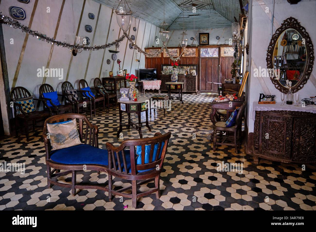 Indien, Goa State, Chandor, Fernandes Heritage House Stockfoto