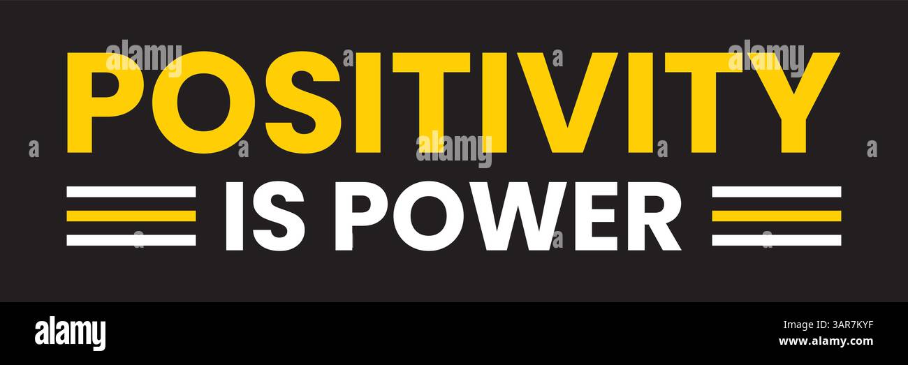 Positivität ist Macht. Typografie-T-Shirt-Design. Stock Vektor