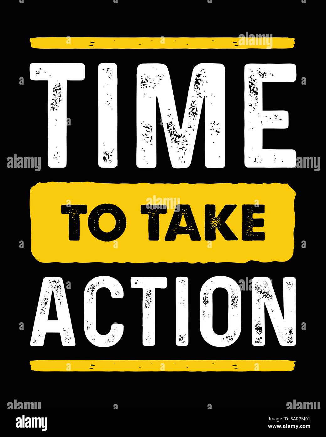 Zeit zum Handeln Typografie-Design Stock Vektor