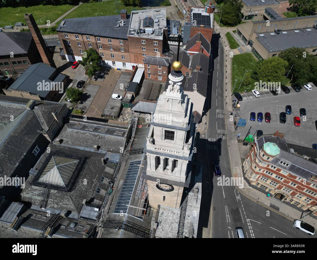 Aus der Vogelperspektive der Hull Guildhall, Sitz des Stadtrates von Hull, Standesamt, das auch als Veranstaltungsort für Konferenzen genutzt wird Stockfoto