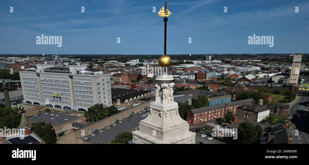 Aus der Vogelperspektive der Hull Guildhall, Sitz des Stadtrates von Hull, Standesamt, das auch als Veranstaltungsort für Konferenzen genutzt wird Stockfoto