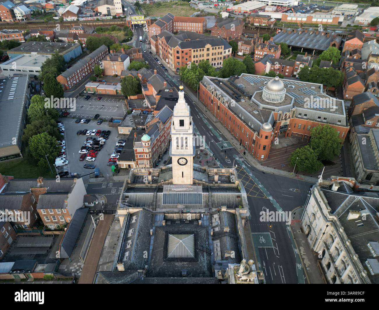 Aus der Vogelperspektive der Hull Guildhall, Sitz des Stadtrates von Hull, Standesamt, das auch als Veranstaltungsort für Konferenzen genutzt wird Stockfoto