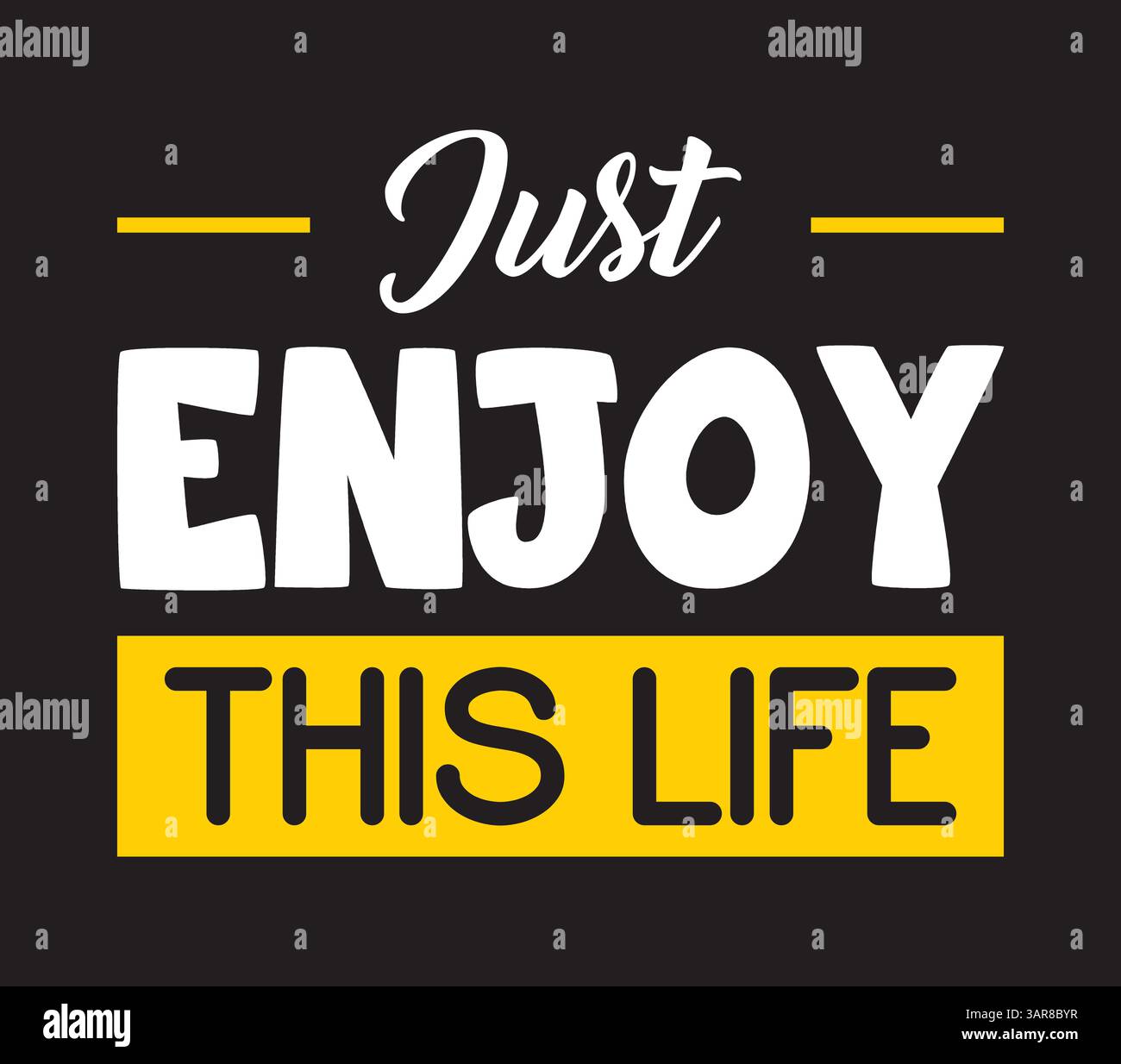 Genießen Sie einfach dieses Leben Typografie Poster, T-Shirt und Print Design. Stock Vektor