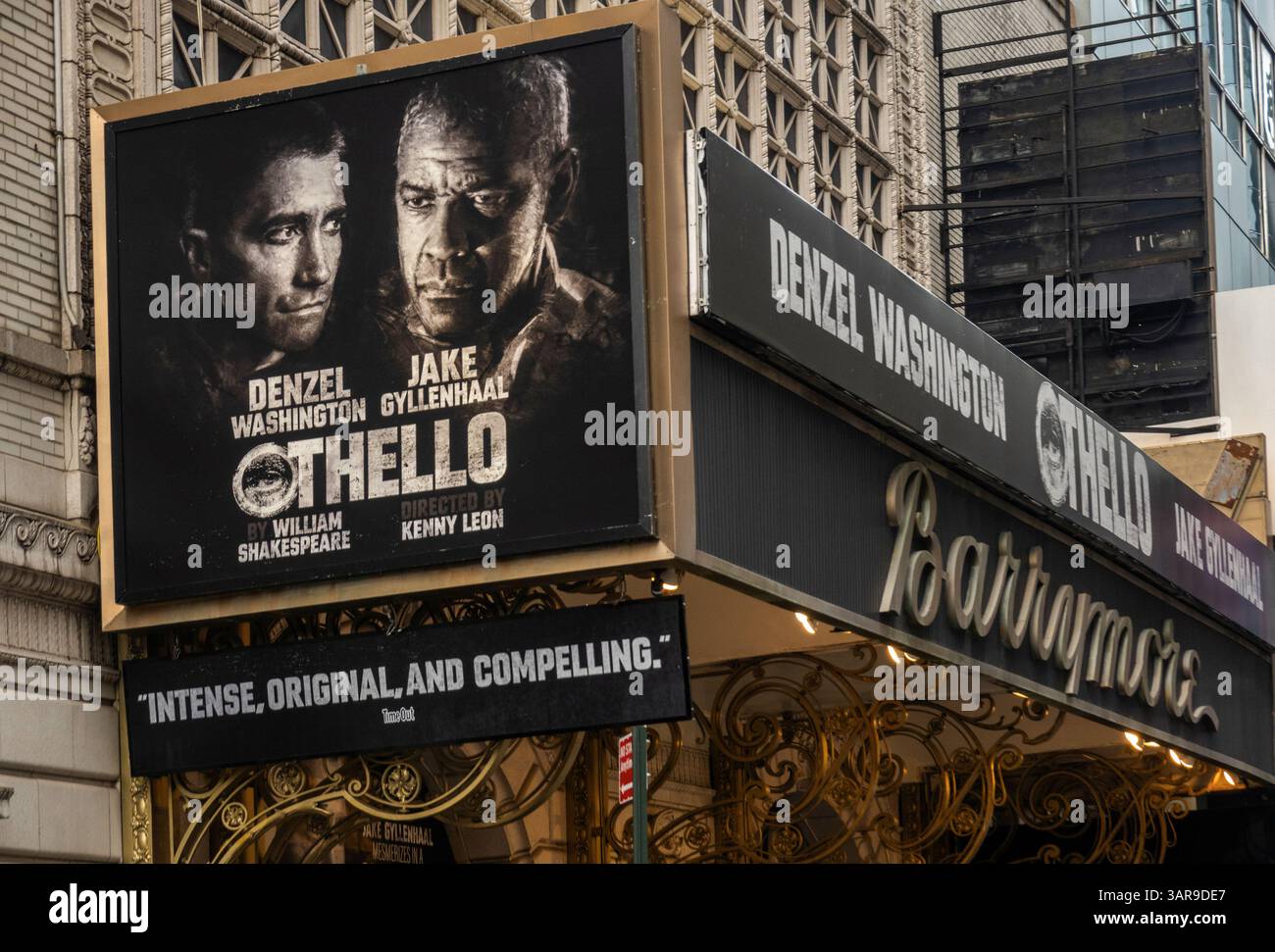 Othello mit Denzel Washington und Jake Gyllenhaal im Ethel Barrymore Theater am Broadway in Manhattan NYC Stockfoto