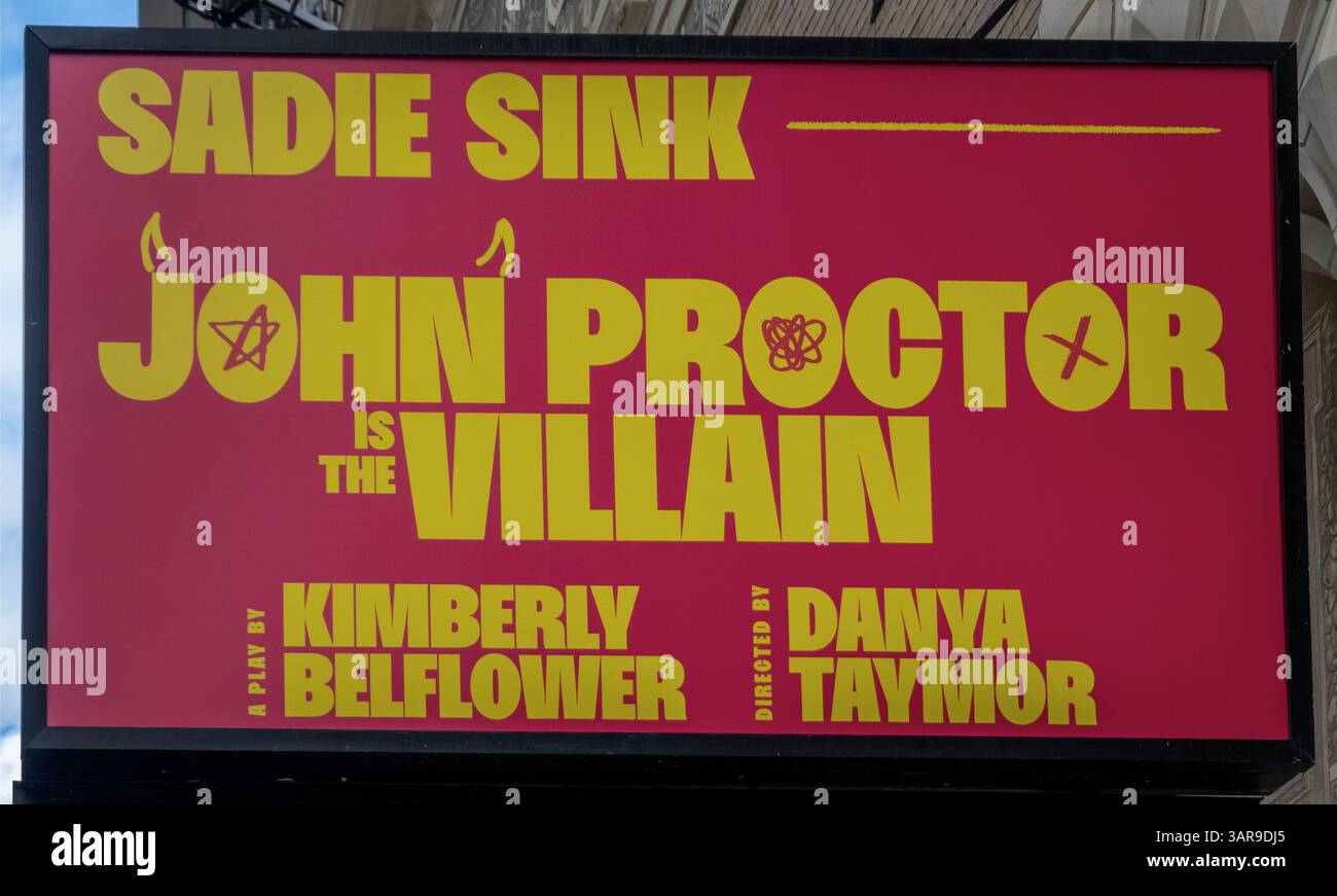 John Proctor ist der Bösewicht im Booth Theatre am Broadway in Manhattan, New York City Stockfoto