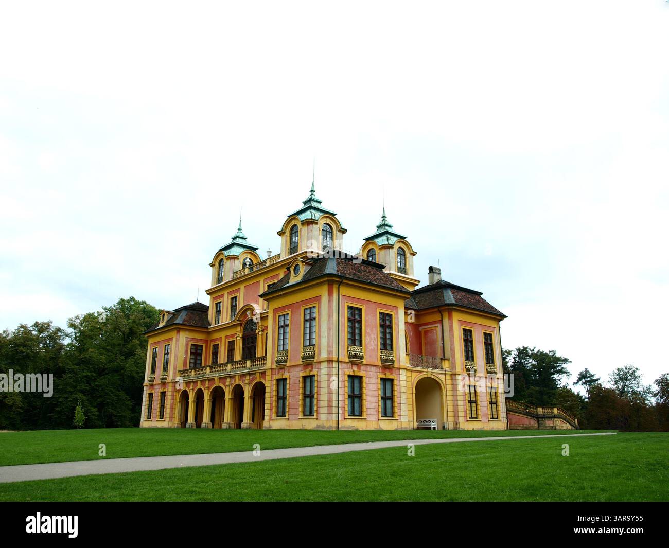 Schloss Favorite wurde von 1717 bis 1723 für den württembergischen Fürsten Eberhard Ludwig nach einem Entwurf von Donato Giuseppe Frisoni gebaut... (Wiki) Stockfoto