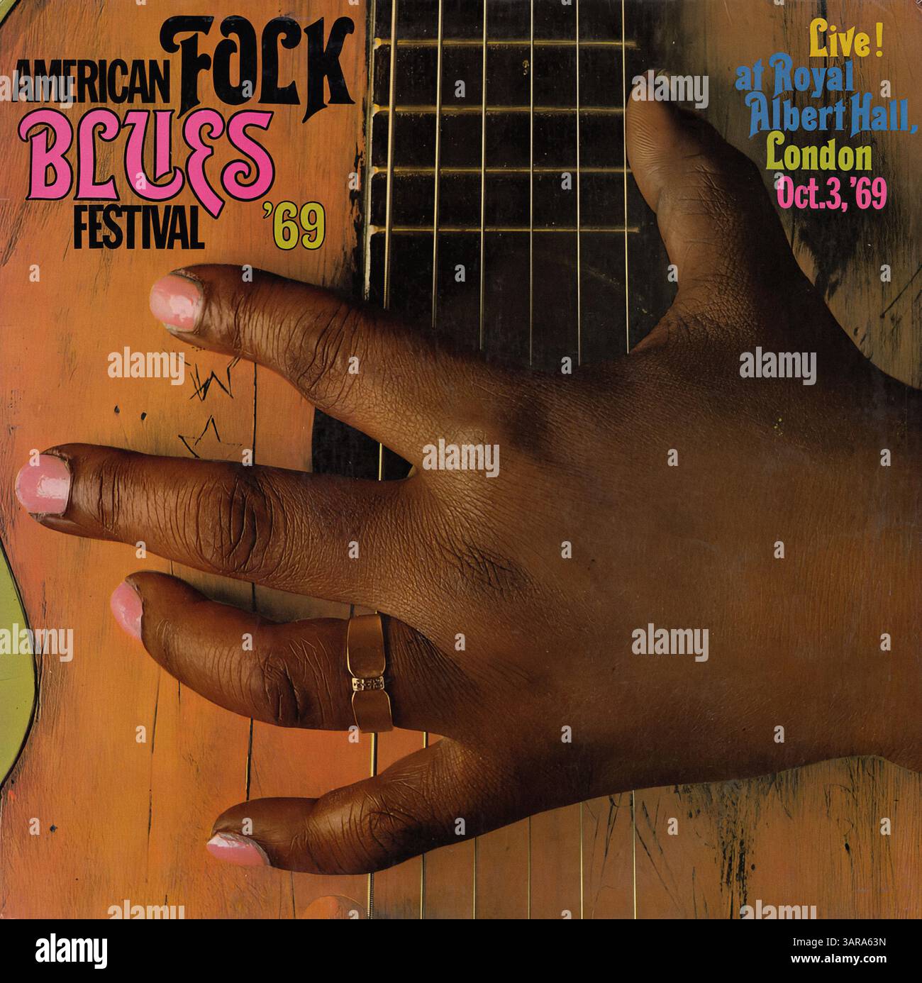 Verschiedene Künstler - American Folk Blues Festival '69 - Vintage Vinyl-Cover Stockfoto