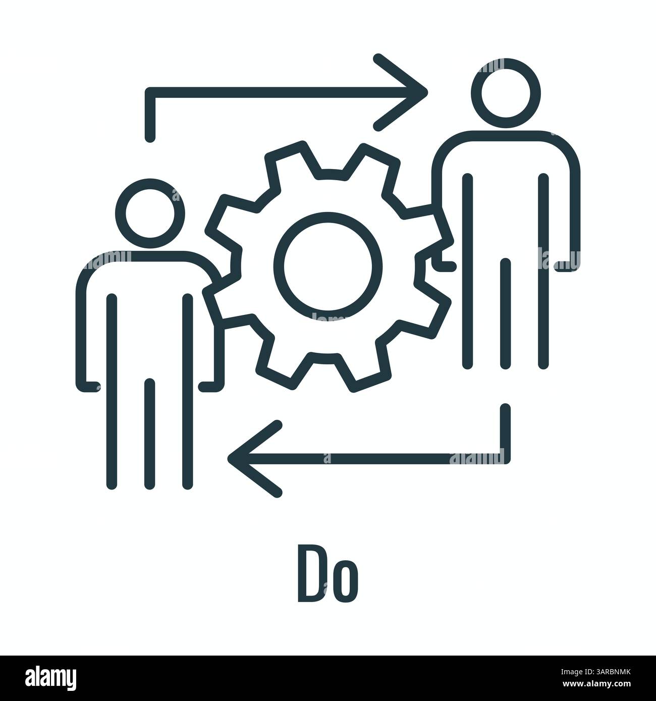 Do-Konzept für Plan Do Check Act für Geschäftsstrategie Continuous Improvement PDCA Stock Vektor