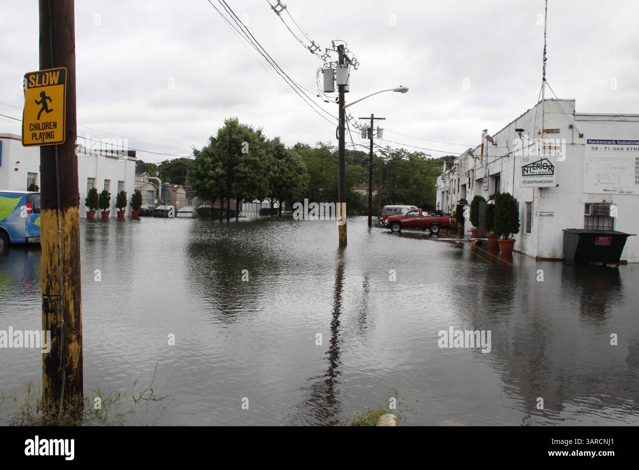 9. Juni 2010 - New York, New York, USA - HURRIKAN IRENE.in Hackensack New Jersey 8-29-2011. Agency2011.(Bild: © John Barrett/Globe photos/ZUMAPRESS.com) Stockfoto