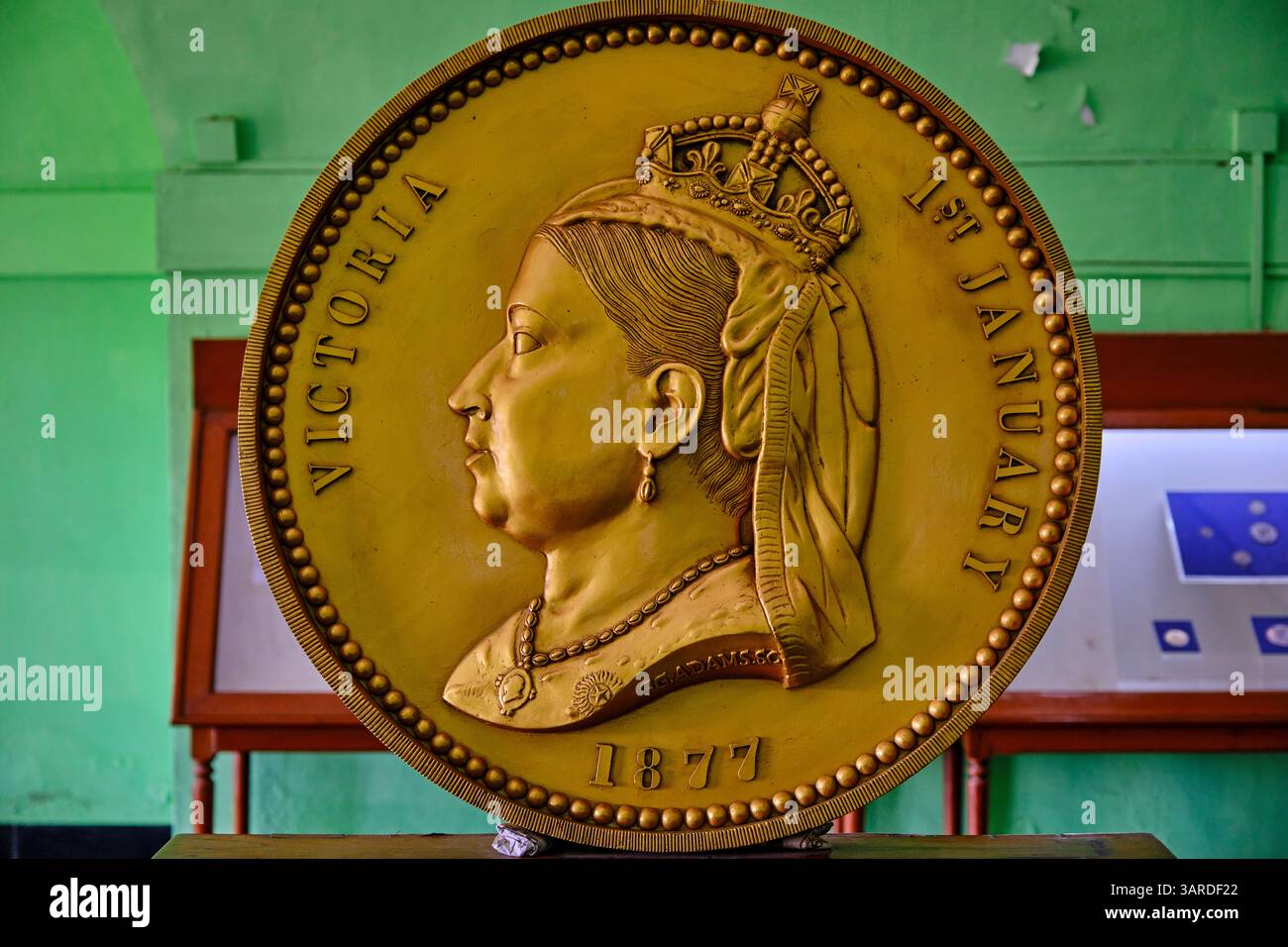 Indien, Tamil Nadu, Chennai (Madras), Fort St. George Museum, Victoria Gold Medal Stockfoto