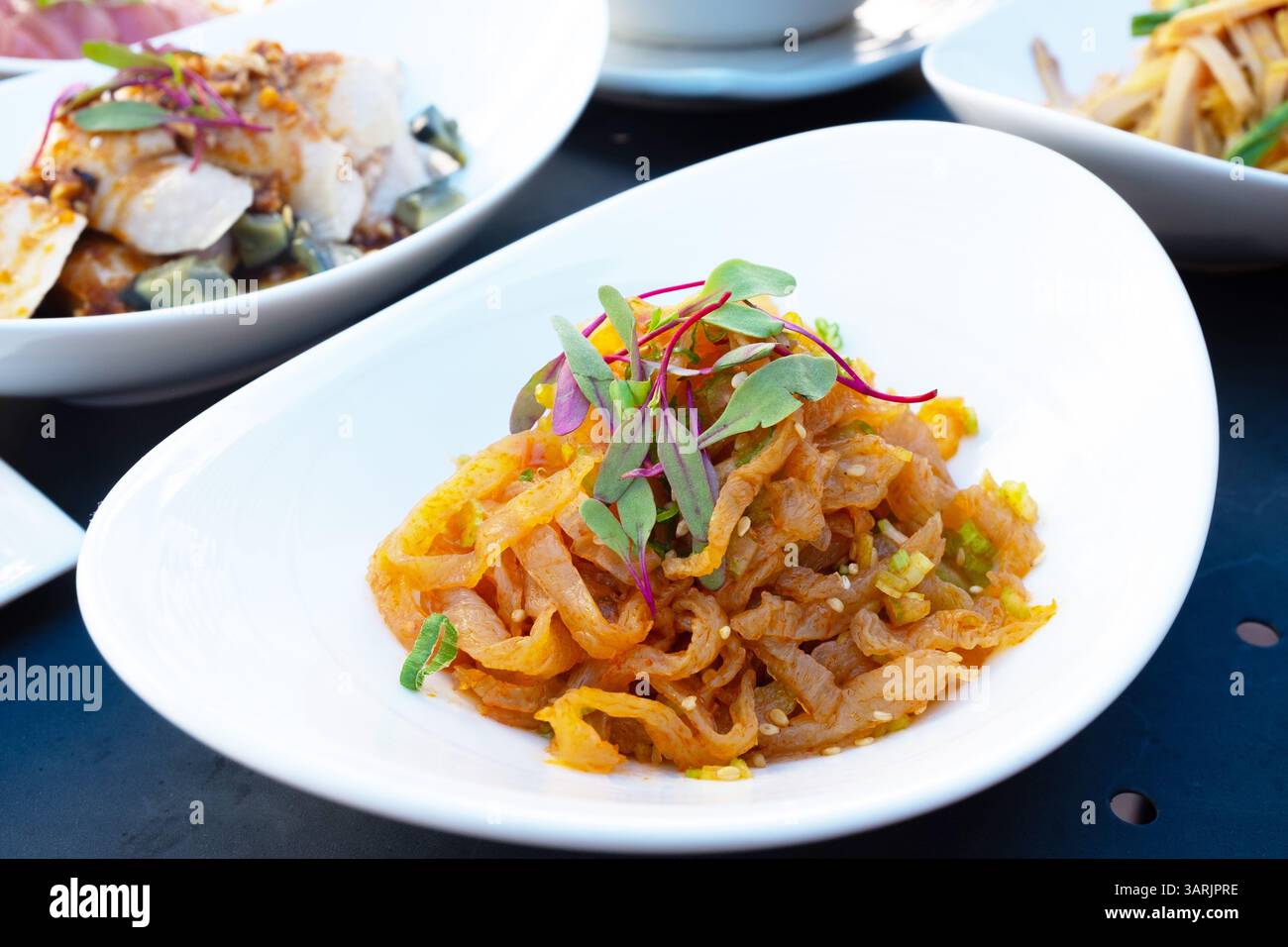 Chinesische Küche Marinierte Jelly Fish Vorspeise Stockfoto