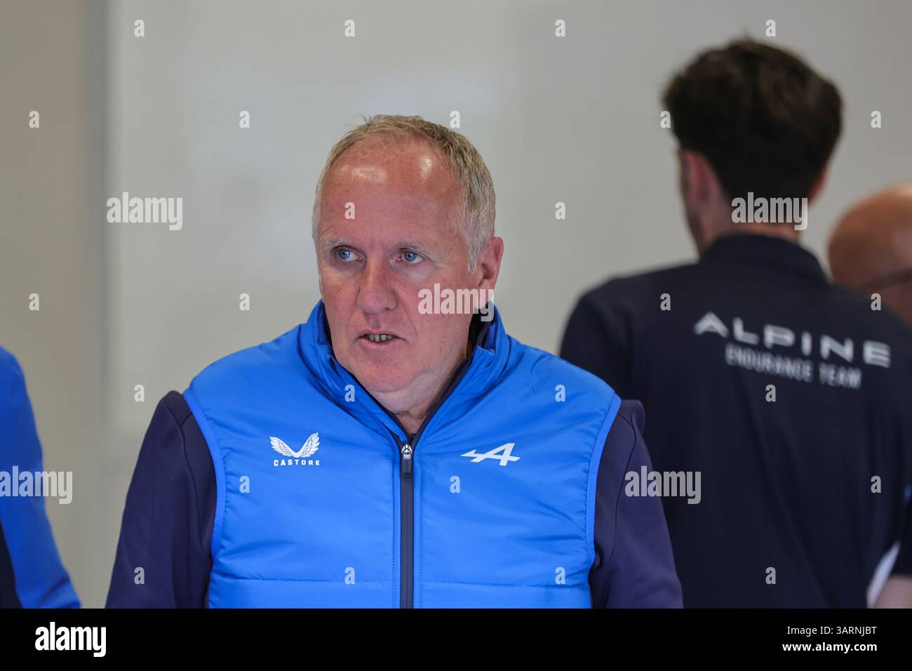 Imola, Italien, 17. April 2025, Philippe Sinault (FRA) Team Manager Signatech Alpine Endurance Team Credit: Kristof Vermeulen Photography/Alamy Live News Stockfoto