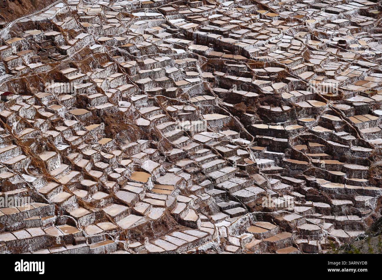 Salzbergwerke von Maras, Cusco, Peru Stockfoto