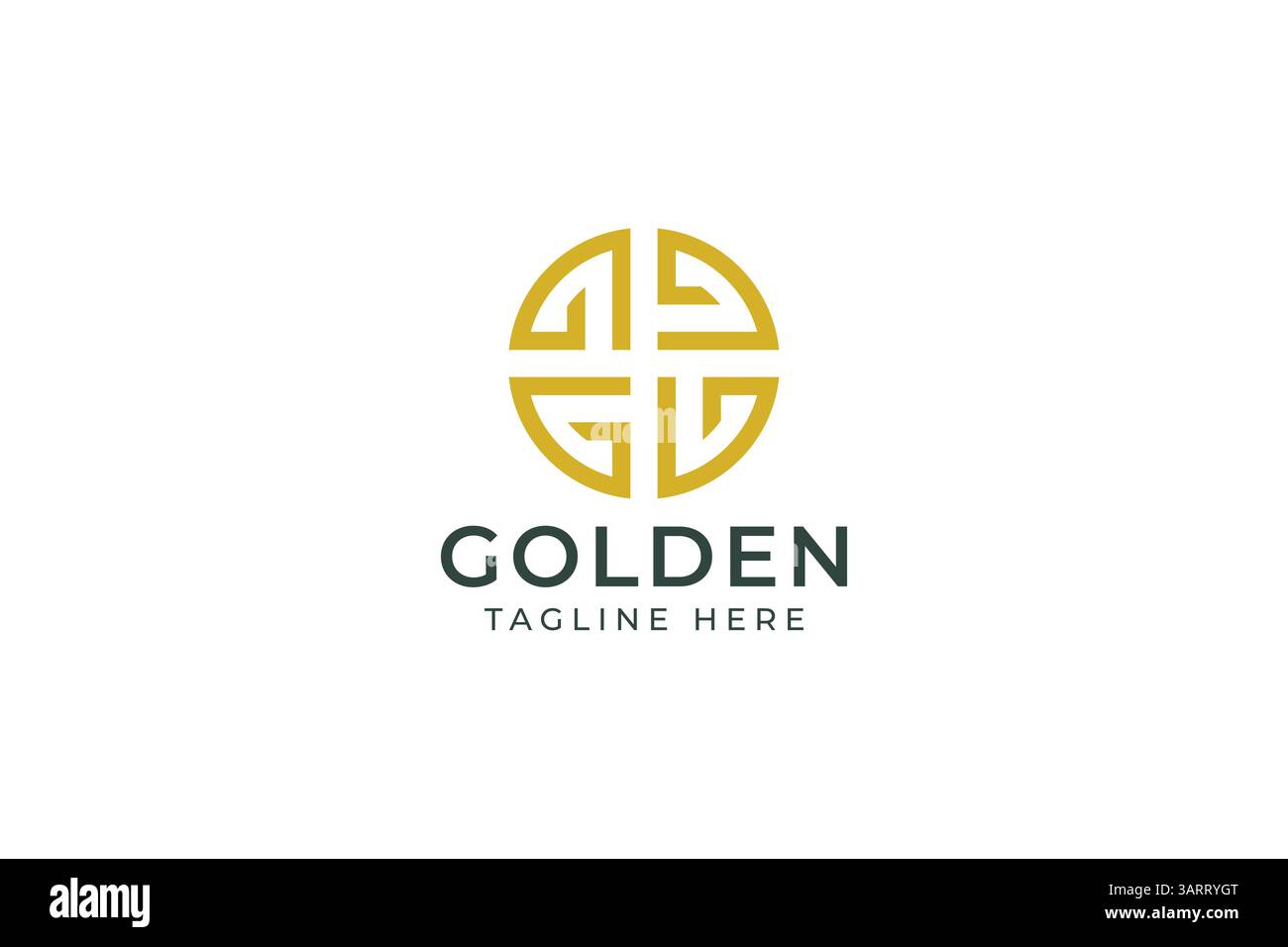Elegantes goldenes Medaillon-Logo mit orientalischem geometrischem Design für Corporate Identity Stock Vektor