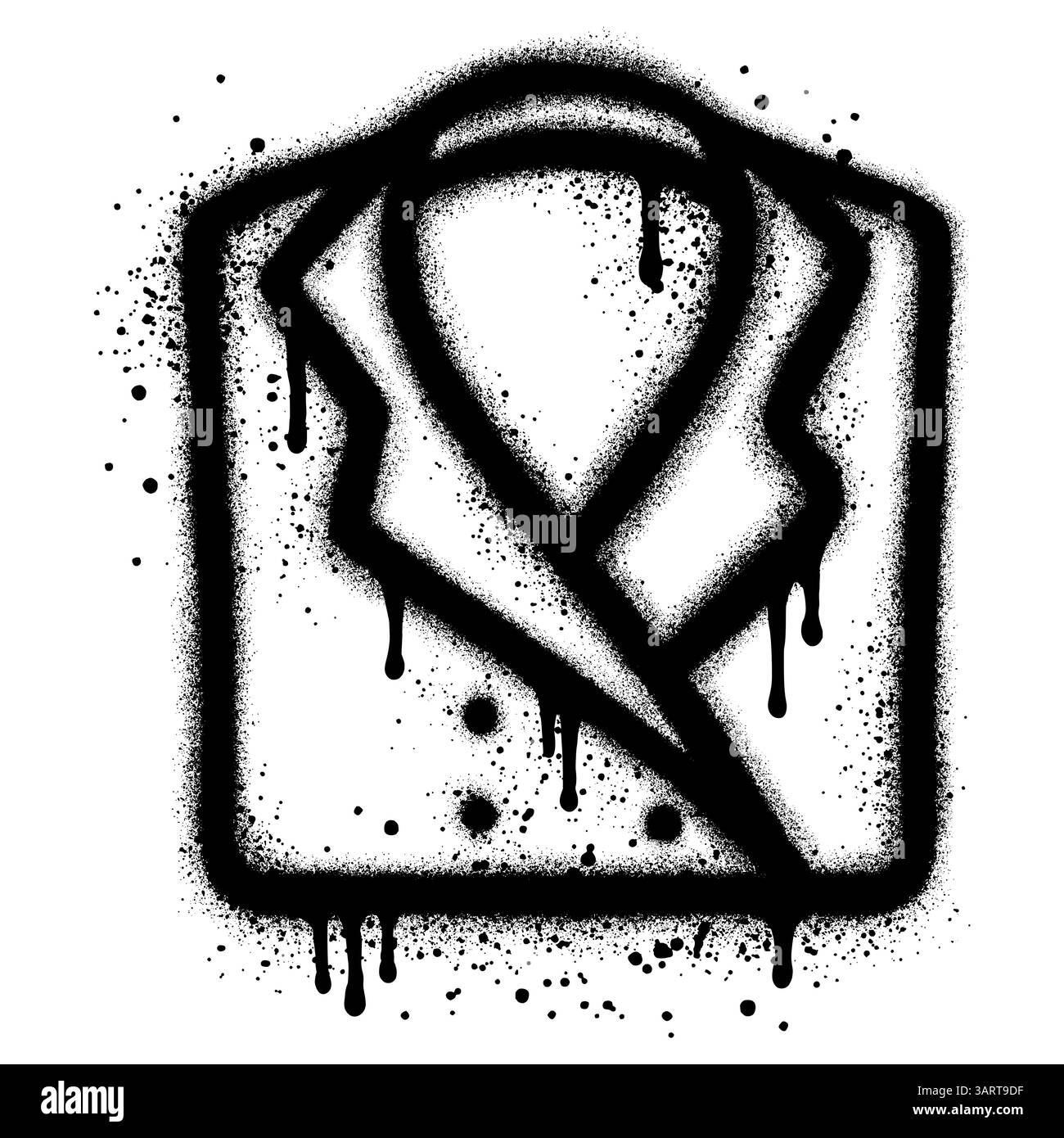 Blazer Graffiti mit schwarzer Sprühfarbe. Vektorabbildung. Stock Vektor
