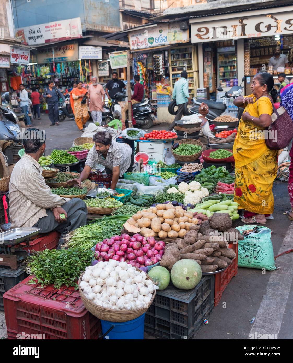 Manek Chowk Straßenmarkt Ahmedabad Gujarat Indien Stockfoto