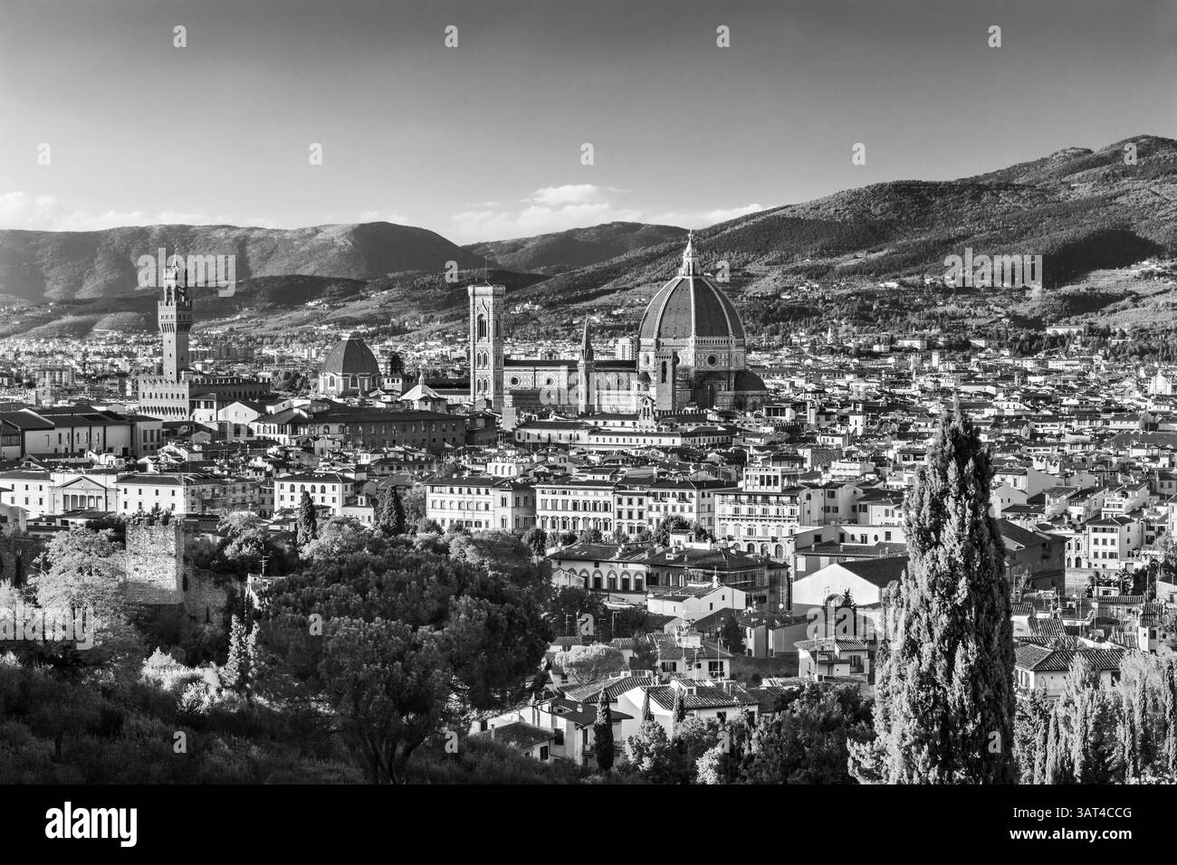 Santa Maria del Fiore, gotische Kathedrale, toskanischer Typ, Renaissanceduppel, Florenz, Kathedrale von Florenz, Arnolfo di Cambio, Giotto di Bondone, Kreuzrippe Stockfoto