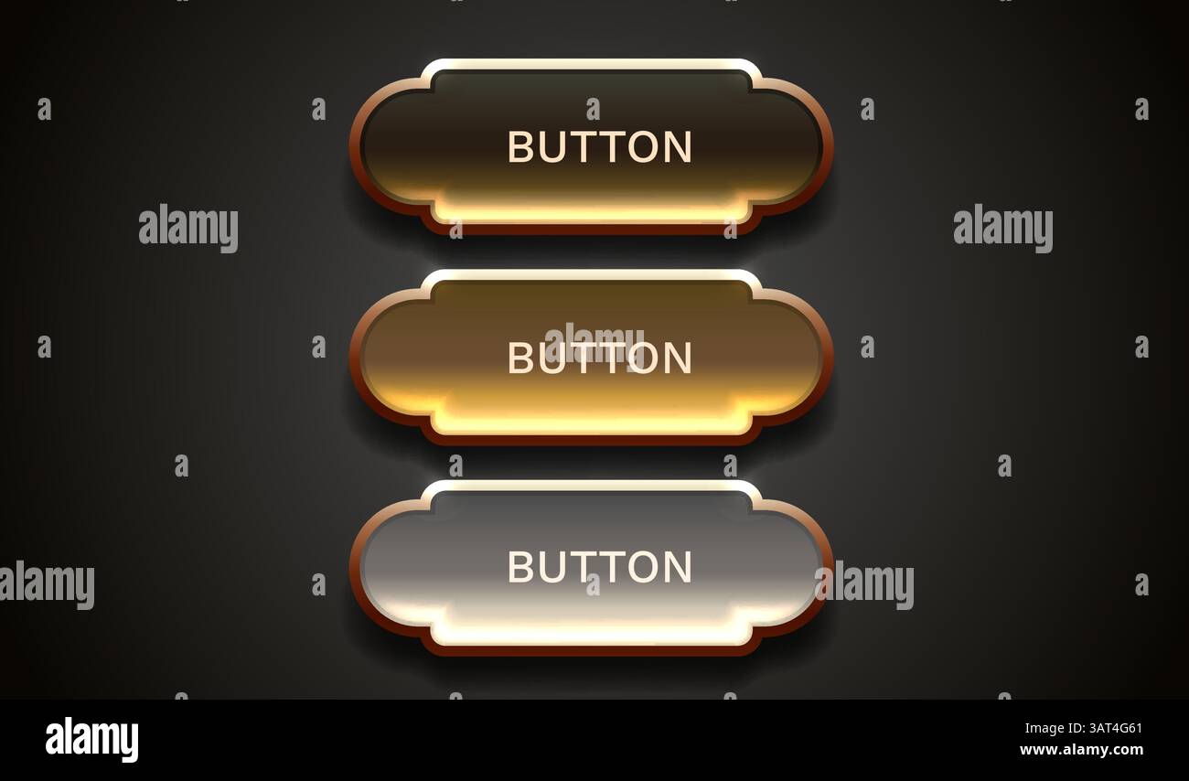 Knopfrahmen-Etikett, Event Bar Casino, Show-Schild. Vektor Stock Vektor