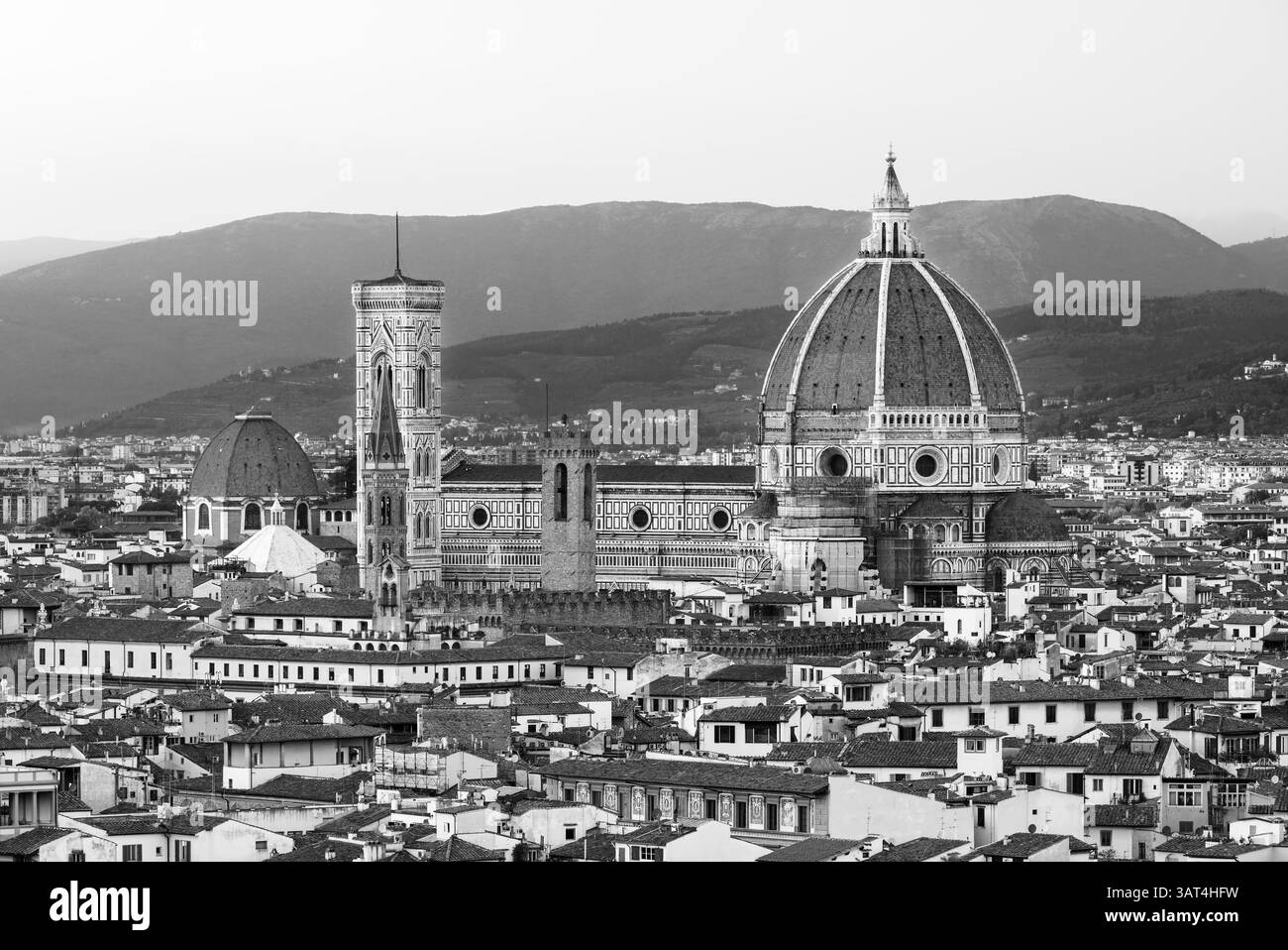Santa Maria del Fiore, gotische Kathedrale, toskanischer Typ, Renaissanceduppel, Florenz, Kathedrale von Florenz, Arnolfo di Cambio, Giotto di Bondone, Kreuzrippe Stockfoto