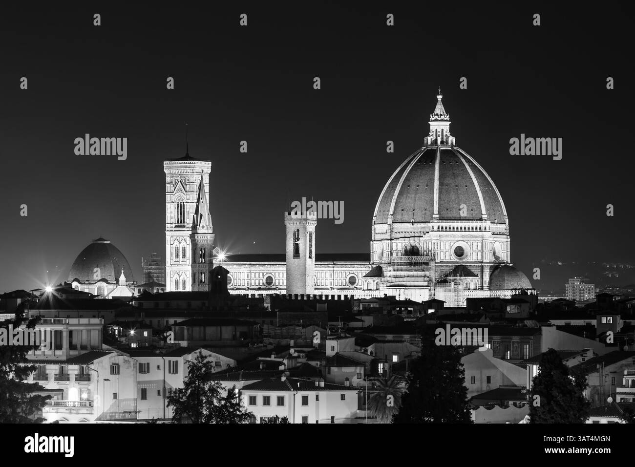 Santa Maria del Fiore, gotische Kathedrale, toskanischer Typ, Renaissanceduppel, Florenz, Kathedrale von Florenz, Arnolfo di Cambio, Giotto di Bondone, Kreuzrippe Stockfoto