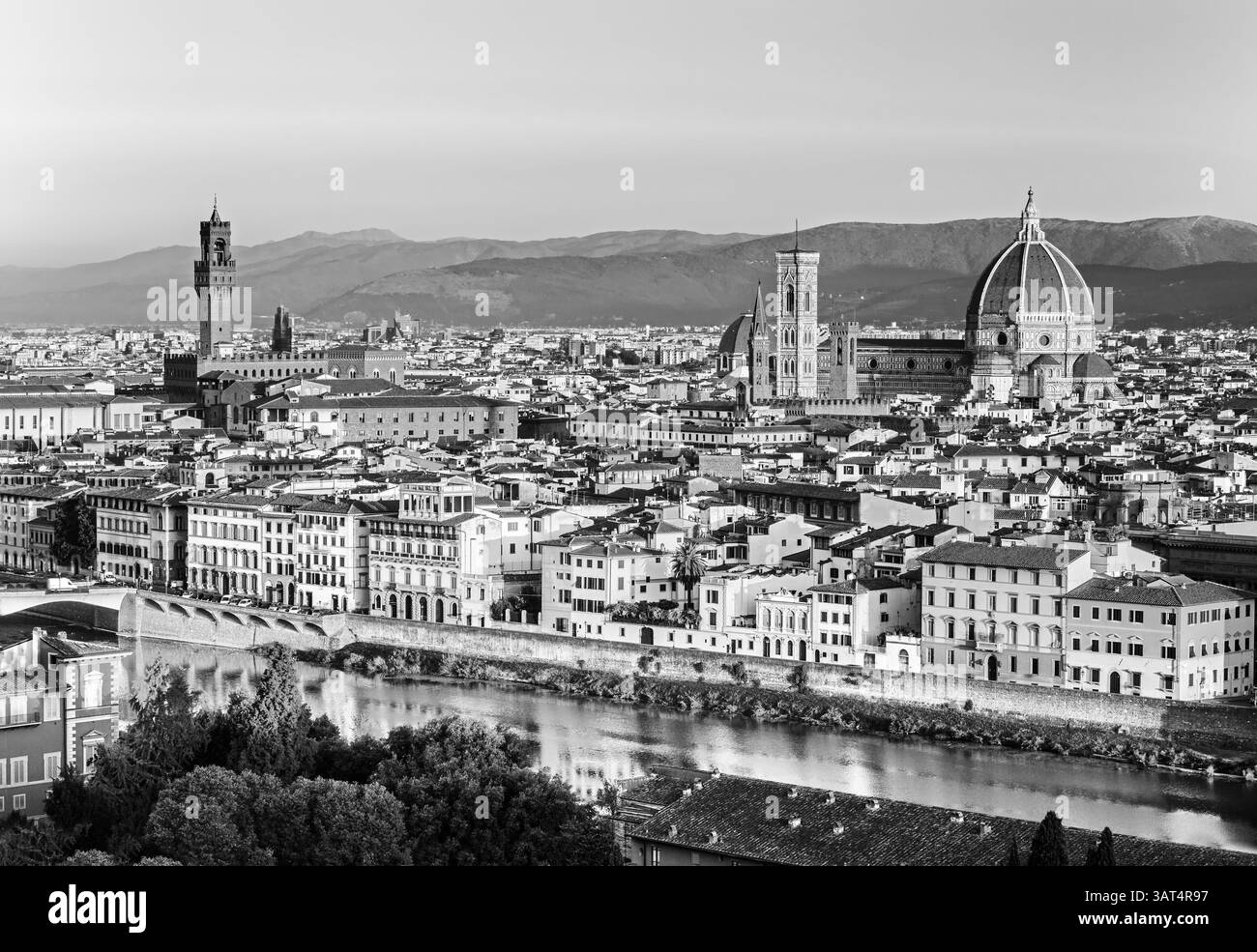 Santa Maria del Fiore, gotische Kathedrale, toskanischer Typ, Renaissanceduppel, Florenz, Kathedrale von Florenz, Arnolfo di Cambio, Giotto di Bondone, Kreuzrippe Stockfoto