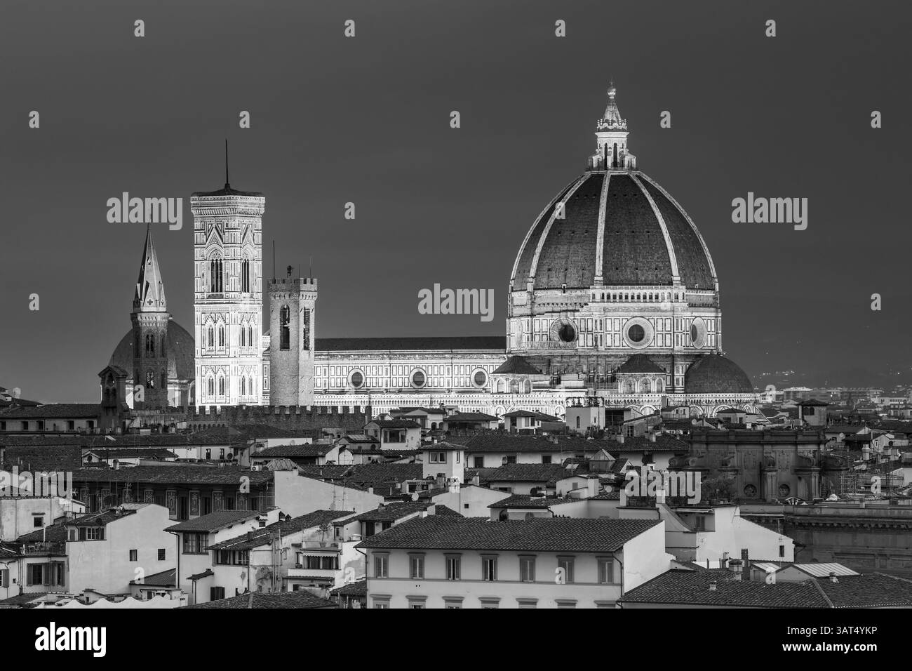 Santa Maria del Fiore, gotische Kathedrale, toskanischer Typ, Renaissanceduppel, Florenz, Kathedrale von Florenz, Arnolfo di Cambio, Giotto di Bondone, Kreuzrippe Stockfoto
