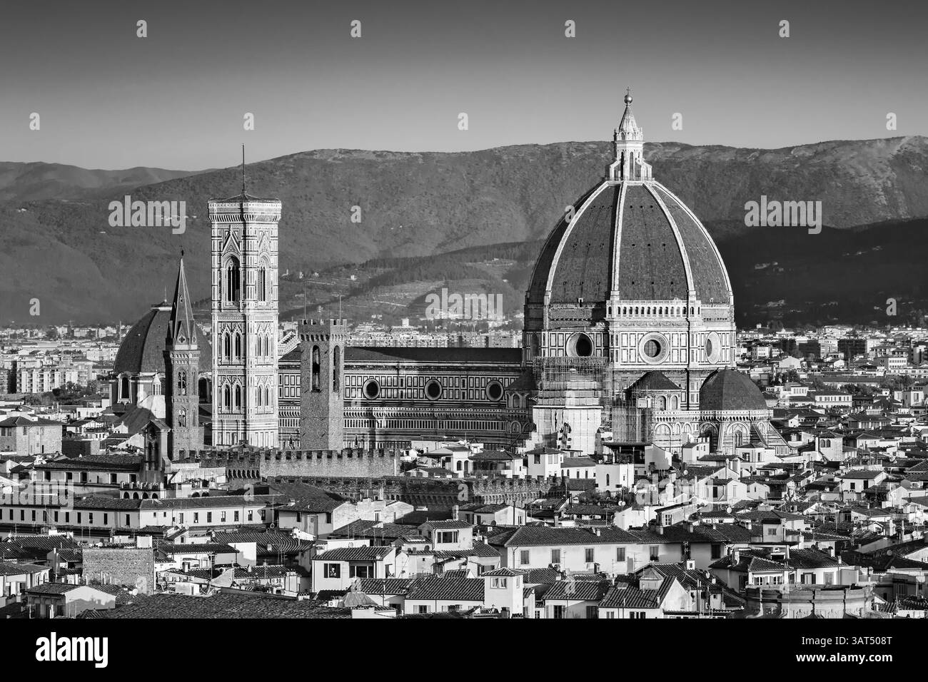 Santa Maria del Fiore, gotische Kathedrale, toskanischer Typ, Renaissanceduppel, Florenz, Kathedrale von Florenz, Arnolfo di Cambio, Giotto di Bondone, Kreuzrippe Stockfoto