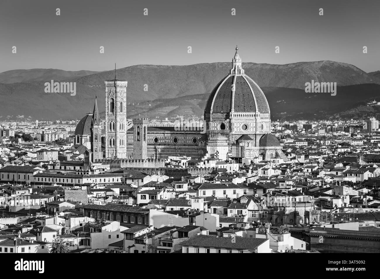Santa Maria del Fiore, gotische Kathedrale, toskanischer Typ, Renaissanceduppel, Florenz, Kathedrale von Florenz, Arnolfo di Cambio, Giotto di Bondone, Kreuzrippe Stockfoto