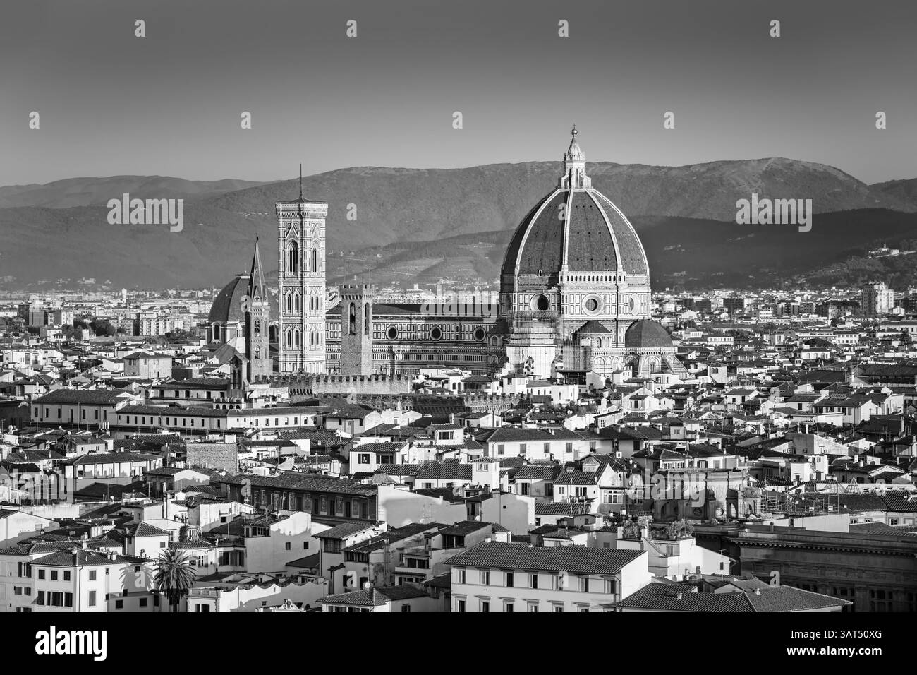 Santa Maria del Fiore, gotische Kathedrale, toskanischer Typ, Renaissanceduppel, Florenz, Kathedrale von Florenz, Arnolfo di Cambio, Giotto di Bondone, Kreuzrippe Stockfoto
