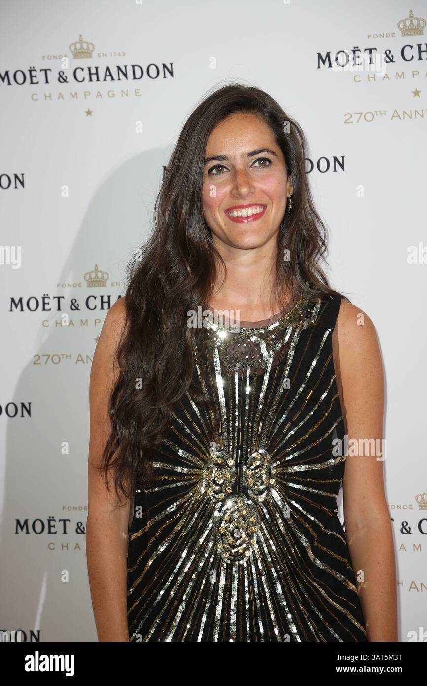 August 2013 - New York, New York, USA - Moet & Chandon feiert sein 270-jähriges Jubiläum mit New Global Botschafter Roger Federer. Pier 59 Studios, Chelsea Piers, NYC. August 2013.Fotos von , photos Inc 2013.(Kreditbild: © Sonia Moskowitz/Globe photos/ZUMAPRESS.com) Stockfoto