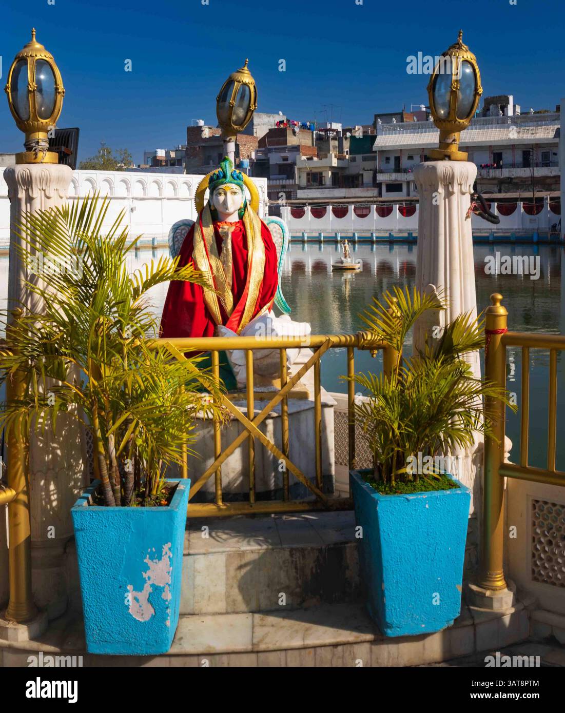 Indische Göttin im Durgiana Tempel, Amritsar Stockfoto