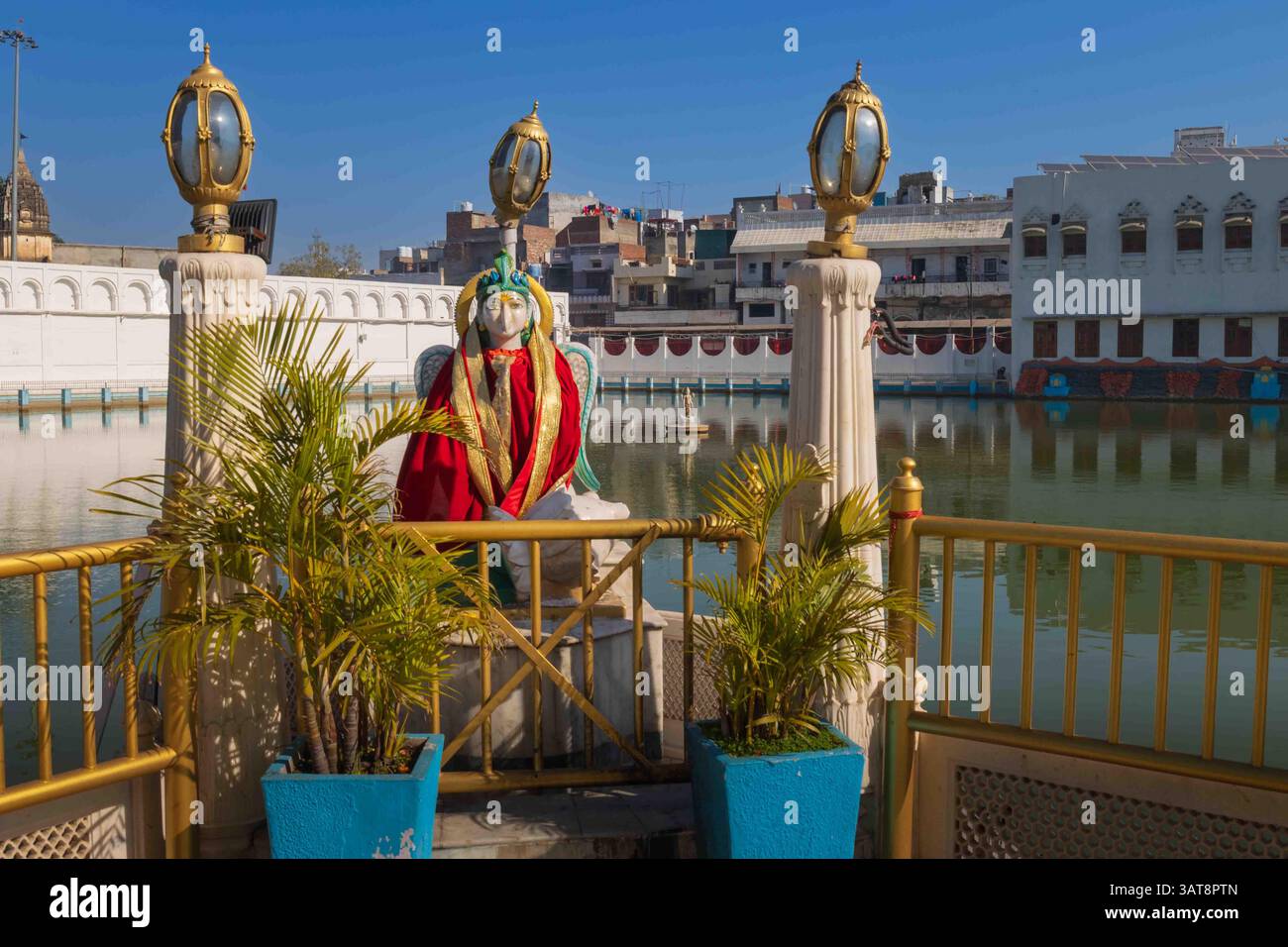Indische Göttin im Durgiana Tempel, Amritsar Stockfoto