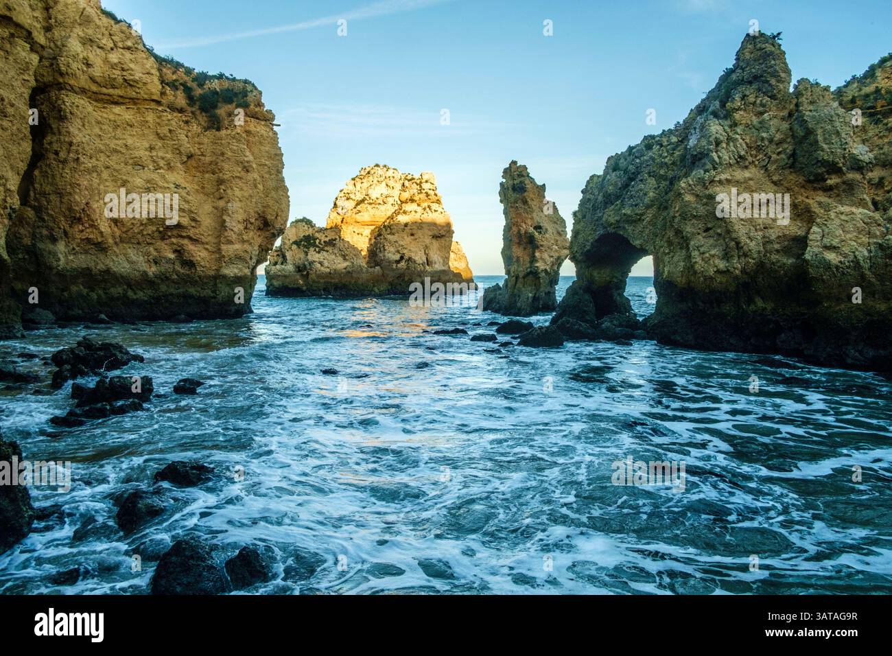 Beeindruckende Felsen am Ponta da Piedade, Lagos, Algarve, Portugal Stimmung am Ponta da Piedade *** beeindruckende Felsen am Ponta da Piedade, Lagos, Algarve, Portugal Atmosphäre am Ponta da Piedade Stockfoto