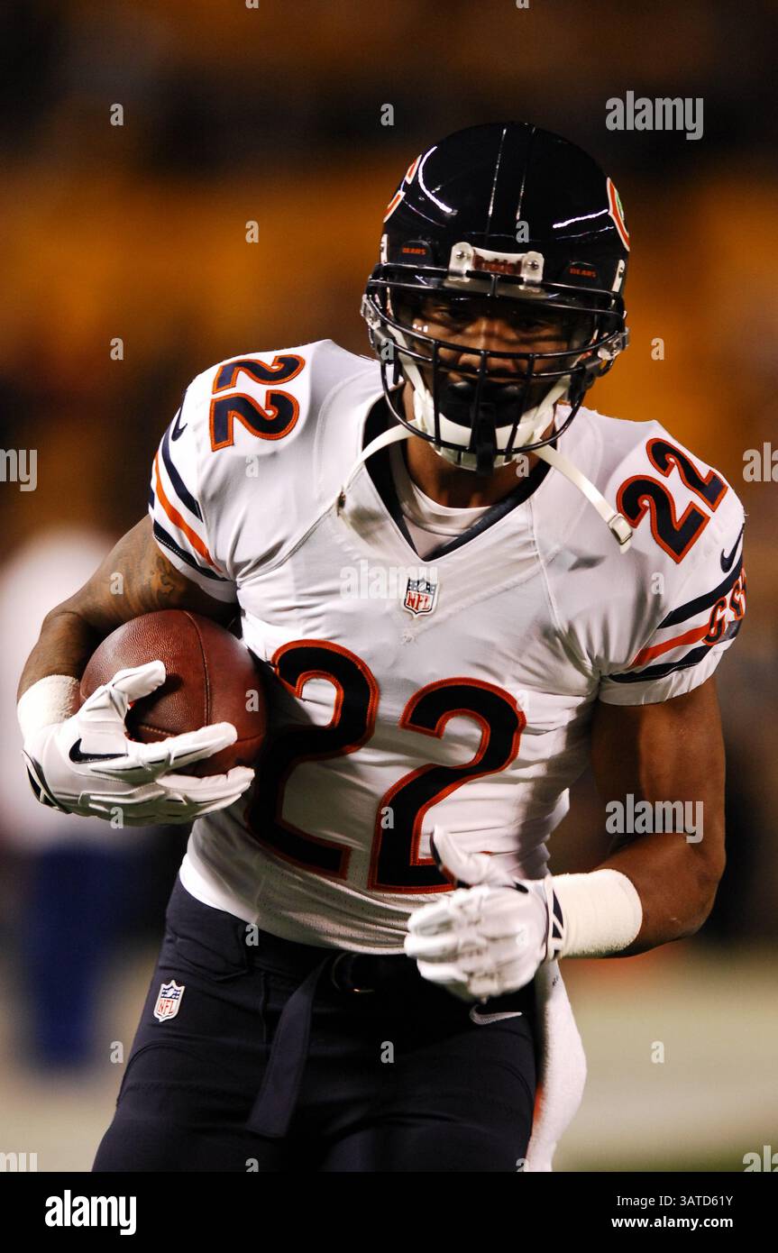 September 2013: Matt Forte #22 beim Spiel Pittsburgh Steelers vs Chicago Bears in Pittsburgh, PA, im Heinz Field. (Bild: © Jason Pohuski/Cal Sport Media/ZUMAPRESS.com) Stockfoto