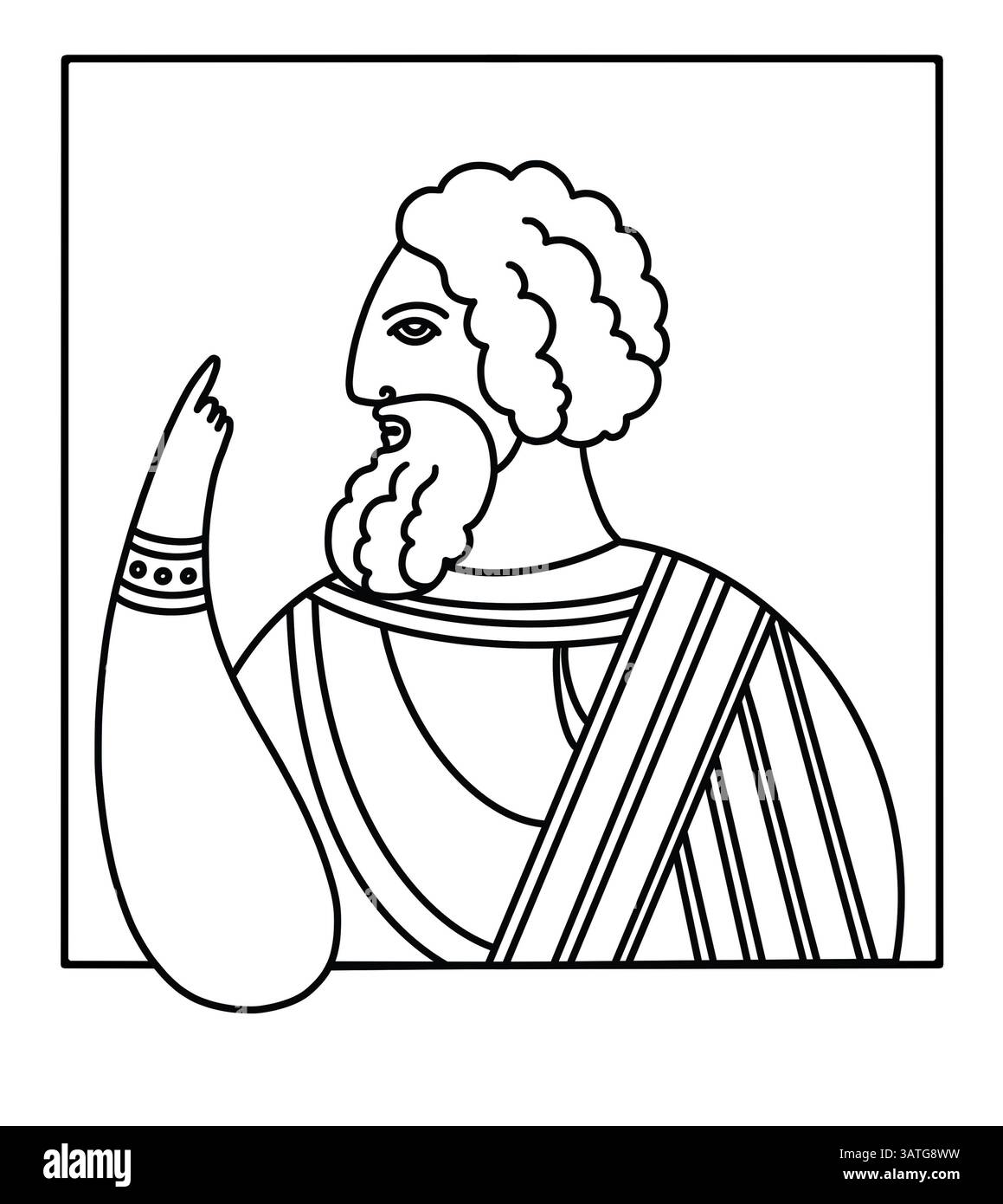 Ham, der Sohn von Noah, biblische Porträts Stockfoto