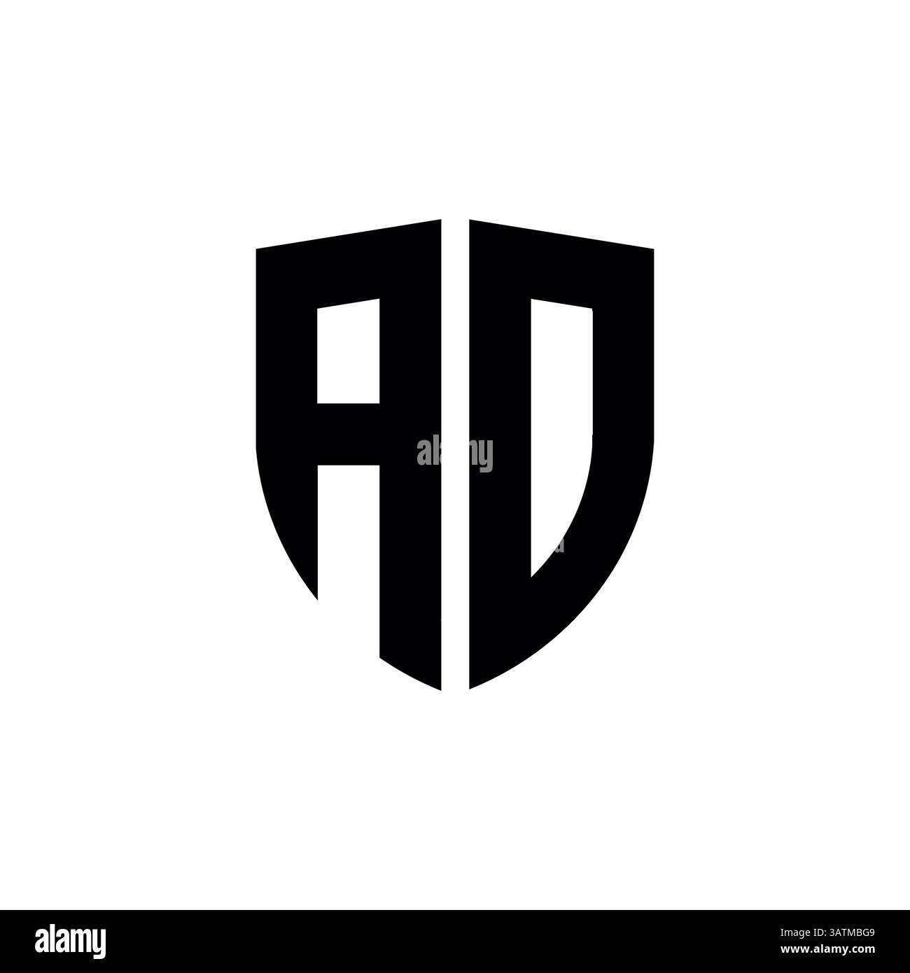 Vorlage für Letter Ad oder da Logo Stock Vektor