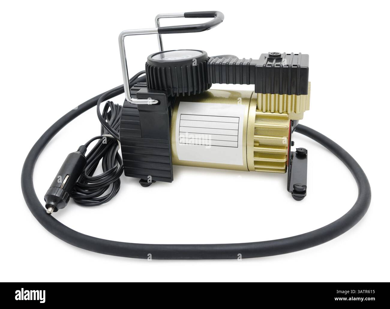 Ein Luftkompressor zum Aufpumpen von Autoreifen Stockfoto