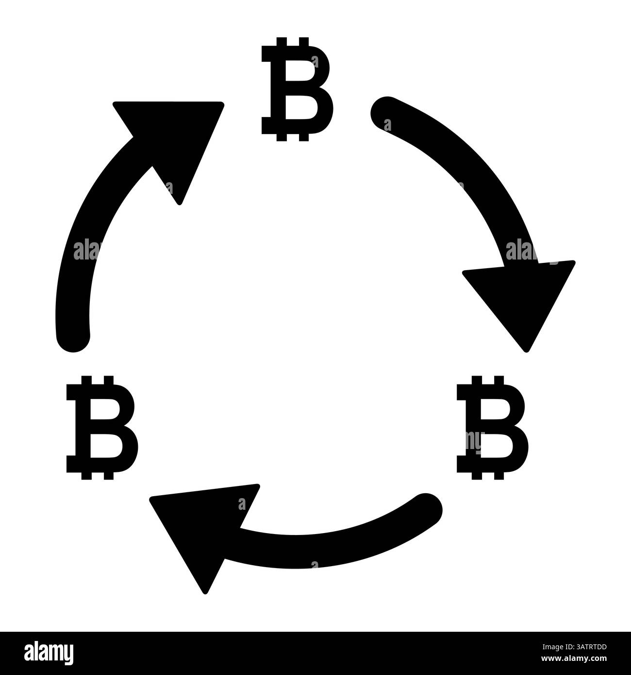 Bitcoin Geldwechsel Symbol, Handel Bargeld Information Web Symbol, Konvertieren Zeichen Vektor Illustration . Stock Vektor